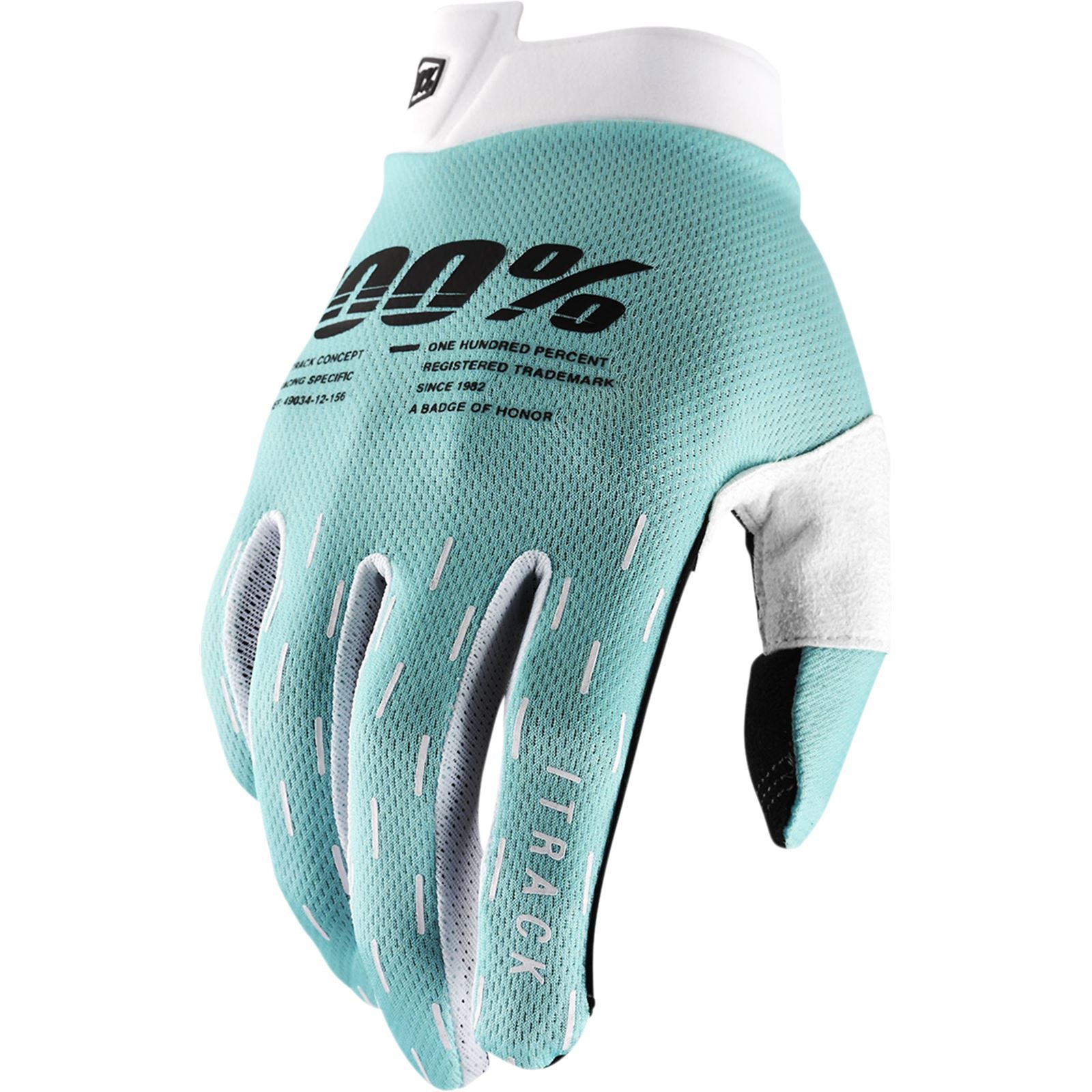100% iTrack Gloves - Aqua - Medium 10015-481-11_1038843