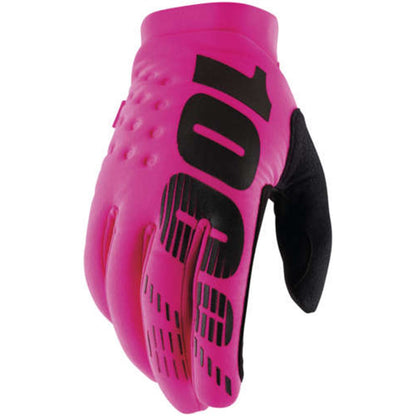 100% Men's Brisker Cold-Weather Gloves Neon Pink, Medium 10016-493-11_1060394