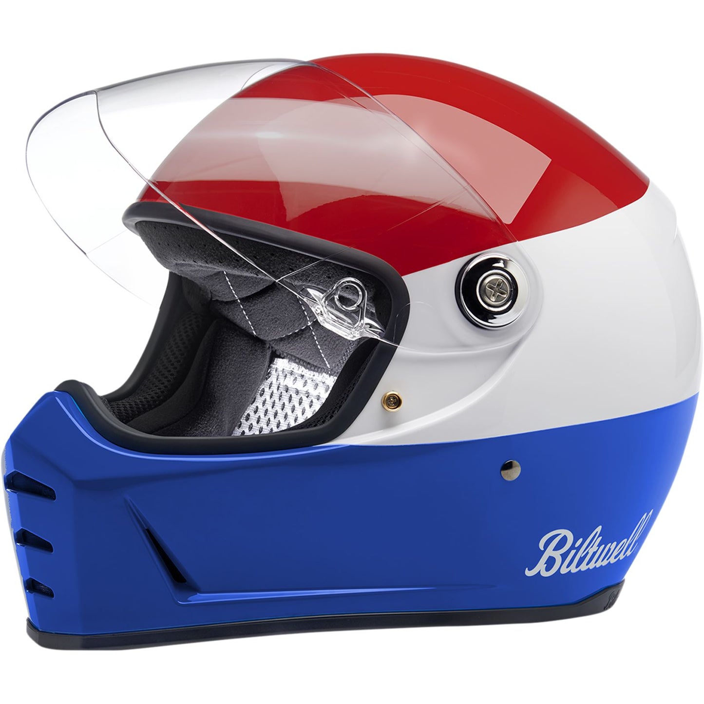 Biltwell Inc. Lane Splitter Helmet - Gloss Podium Red/White/Blue_1039113