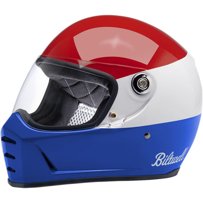 Biltwell Inc. Lane Splitter Helmet - Gloss Podium Red/White/Blue_1039118
