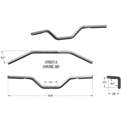 Khrome Werks Handlebar - Mid Bend - 1" - Chrome [MPN: 300901]_1039301