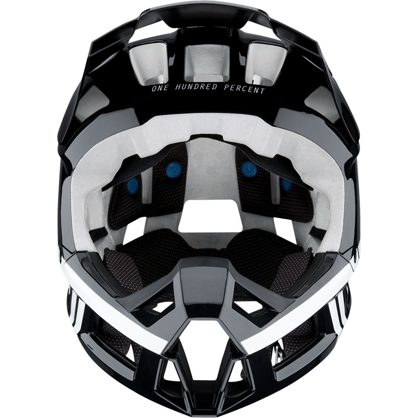 100% Trajecta Helmet - Fidlock - Black/White - Large 80003-00007_1039824