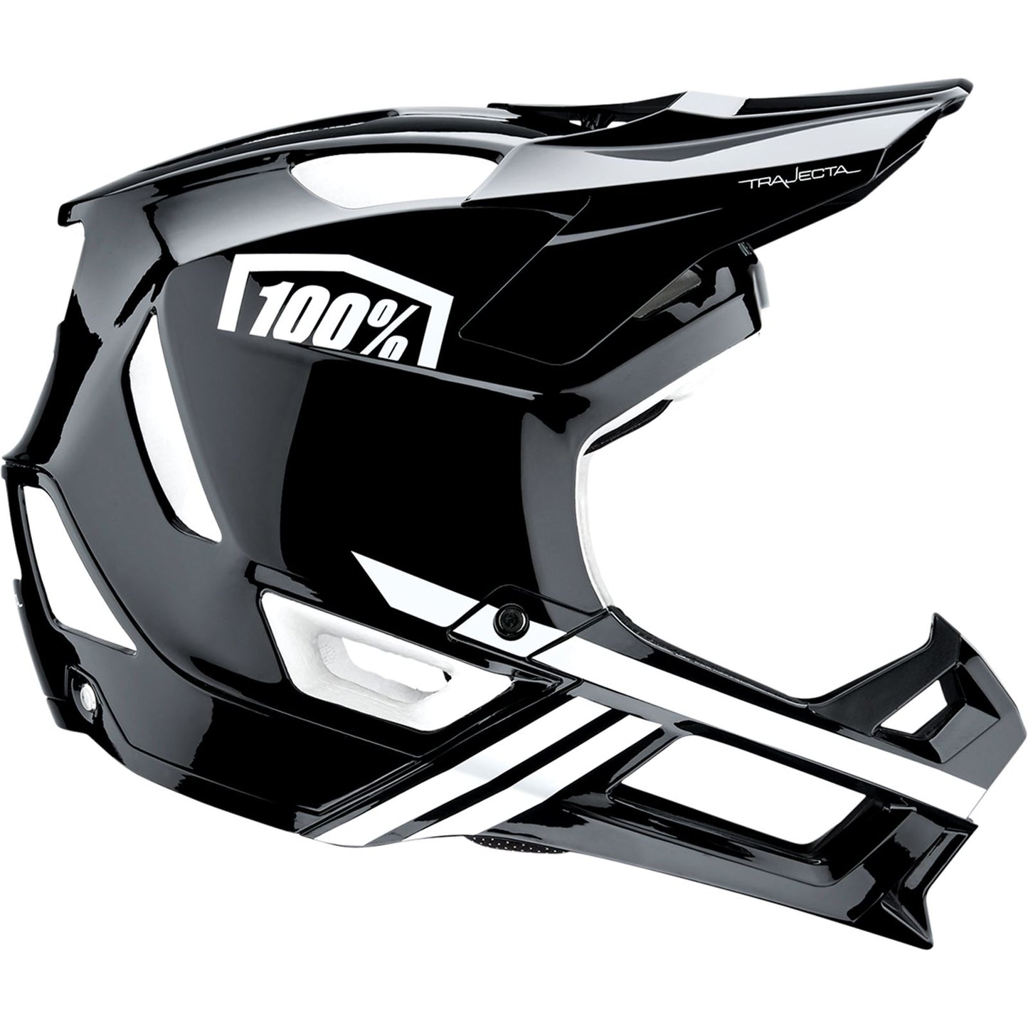 100% Trajecta Helmet - Fidlock - Black/White - XL 80003-00008_1039832