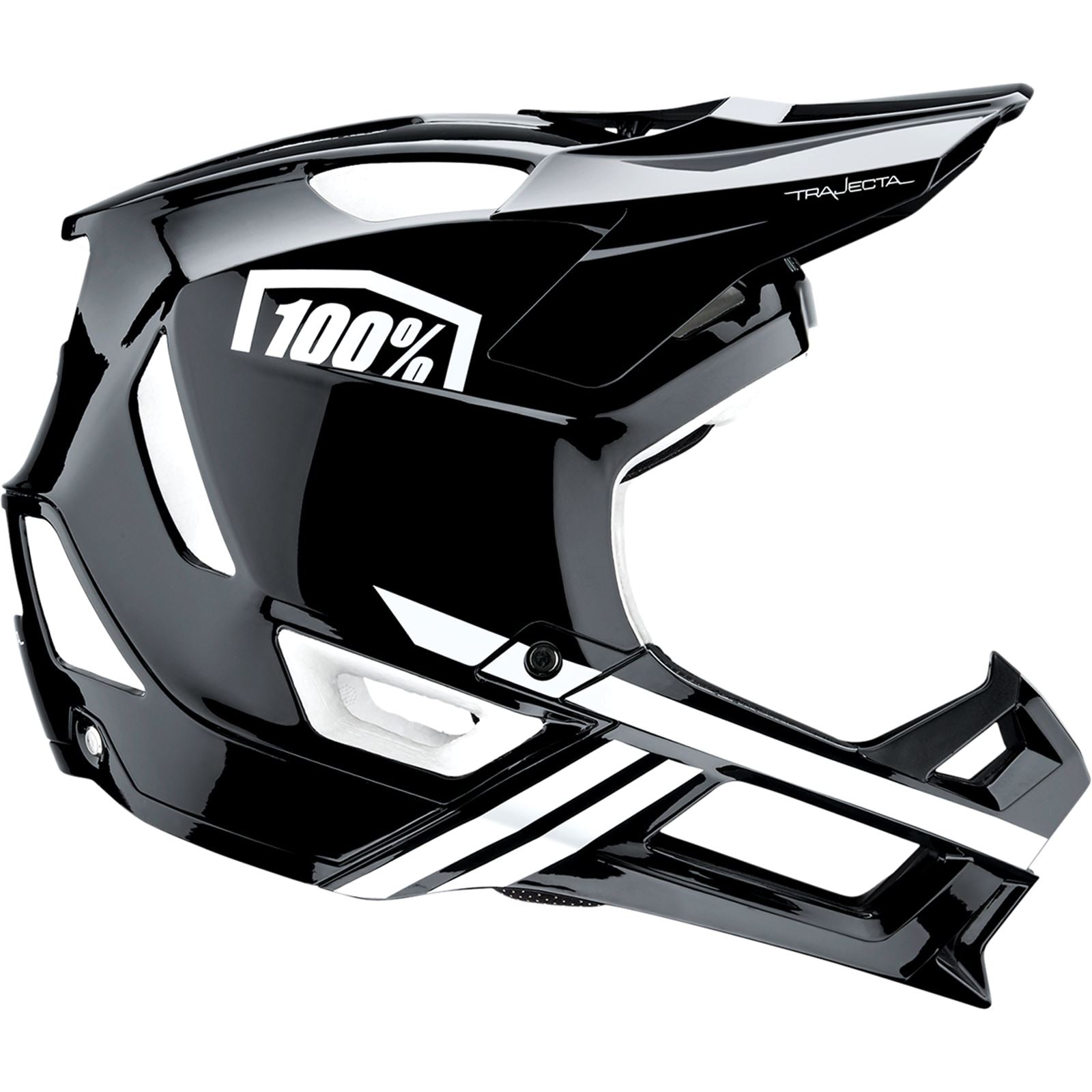 100% Trajecta Helmet - Fidlock - Black/White - XL 80003-00008_1039832