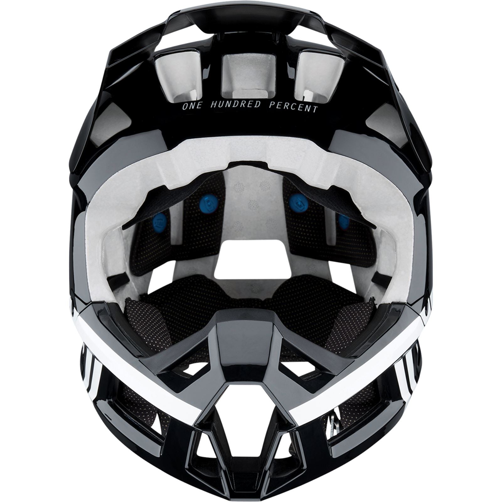 100% Trajecta Helmet - Fidlock - Black/White - XL 80003-00008_1039833