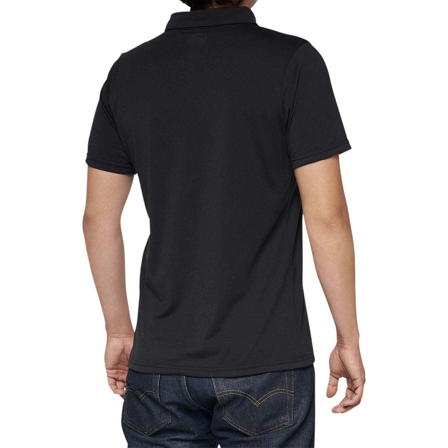 100% Corporate Polo Shirt - Black/White - Small 35019-011-10_1040309