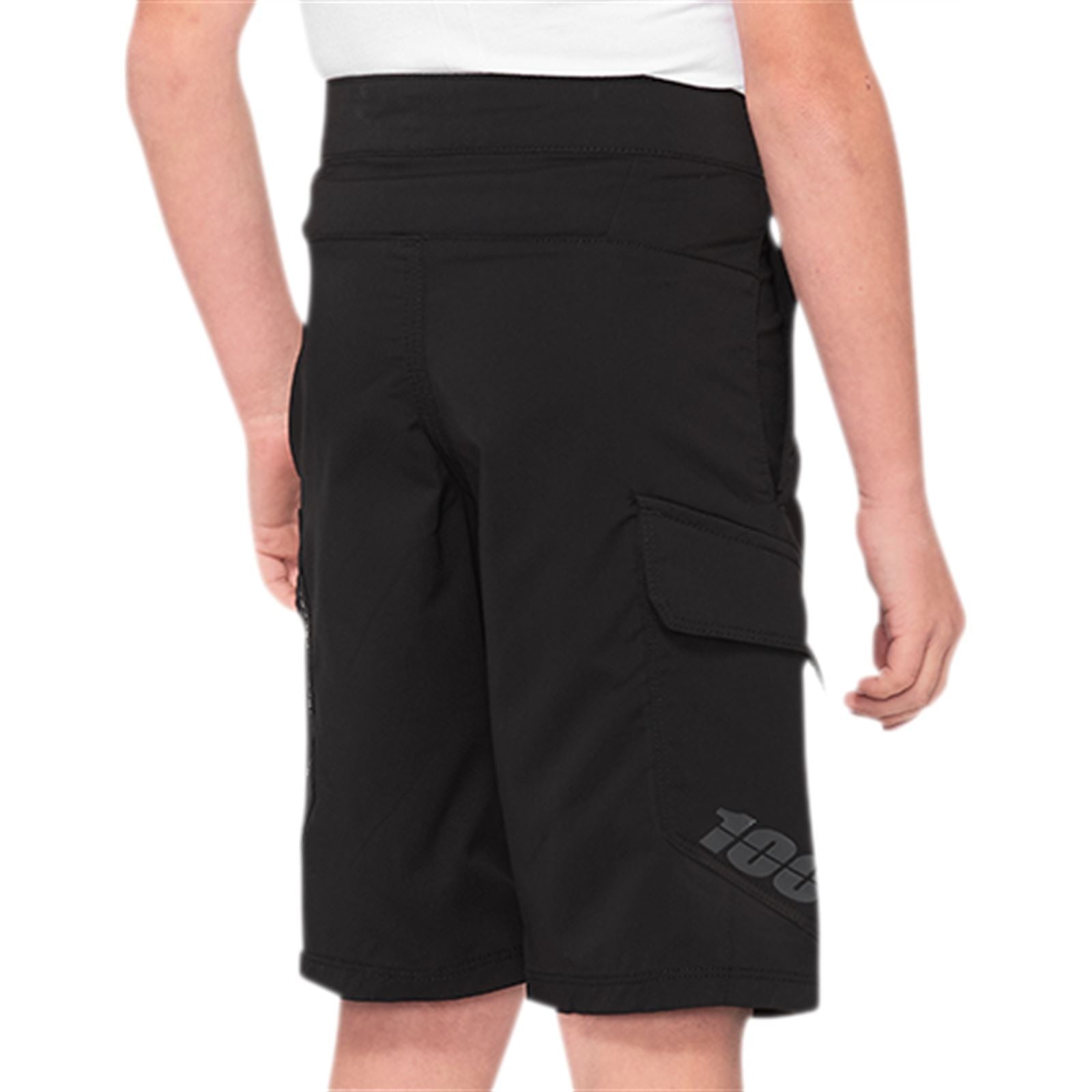 100% Youth Ridecamp Shorts - Black - US 22 40033-00000_1040450
