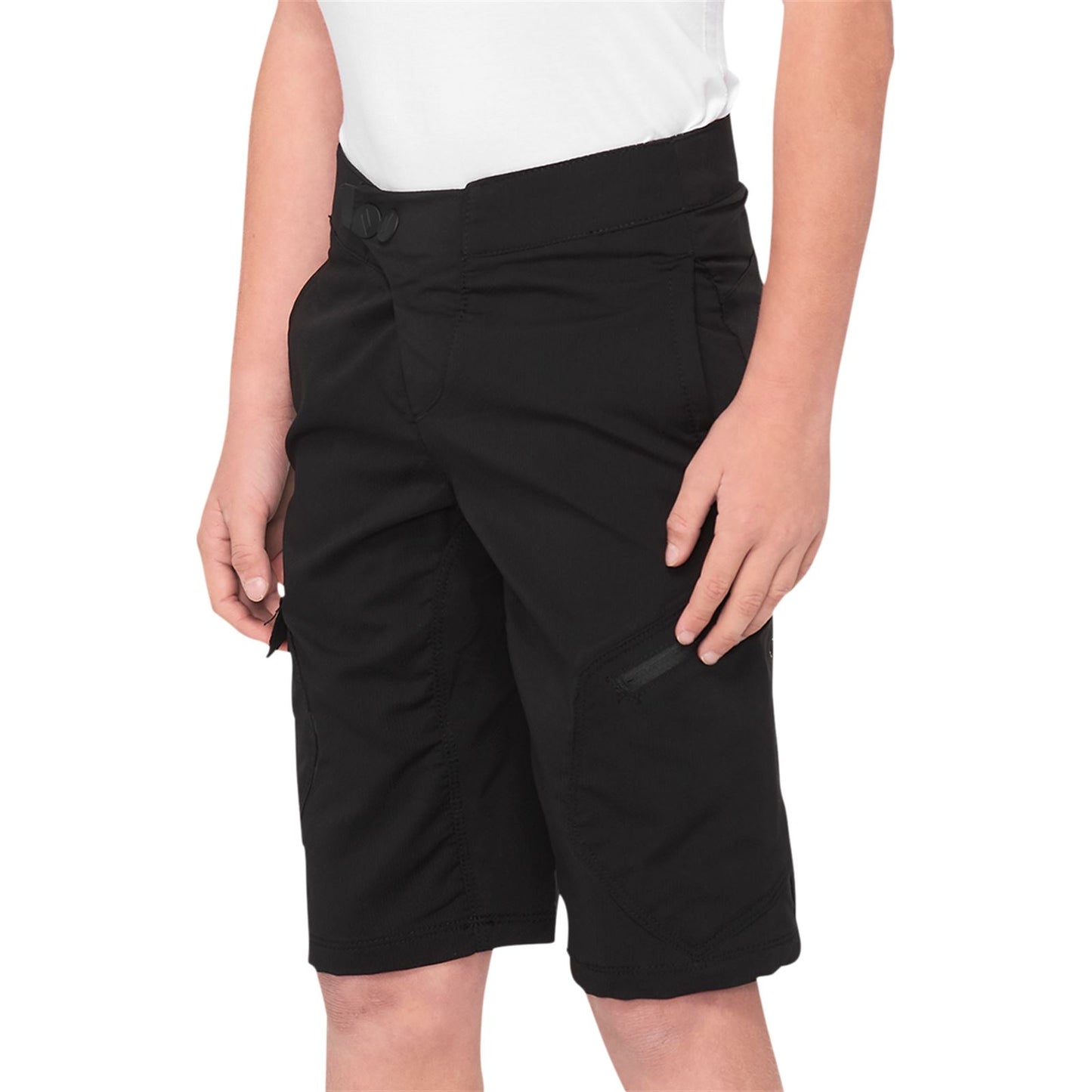 100% Youth Ridecamp Shorts - Black - US 28 40033-00003_1040457