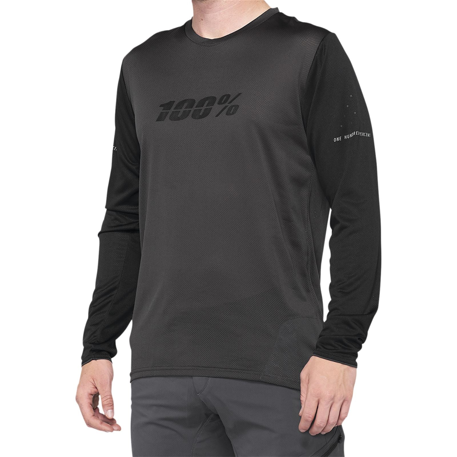 100% Ridecamp Jersey - Long-Sleeve - Black/Charcoal - XL 40028-00003_1040581