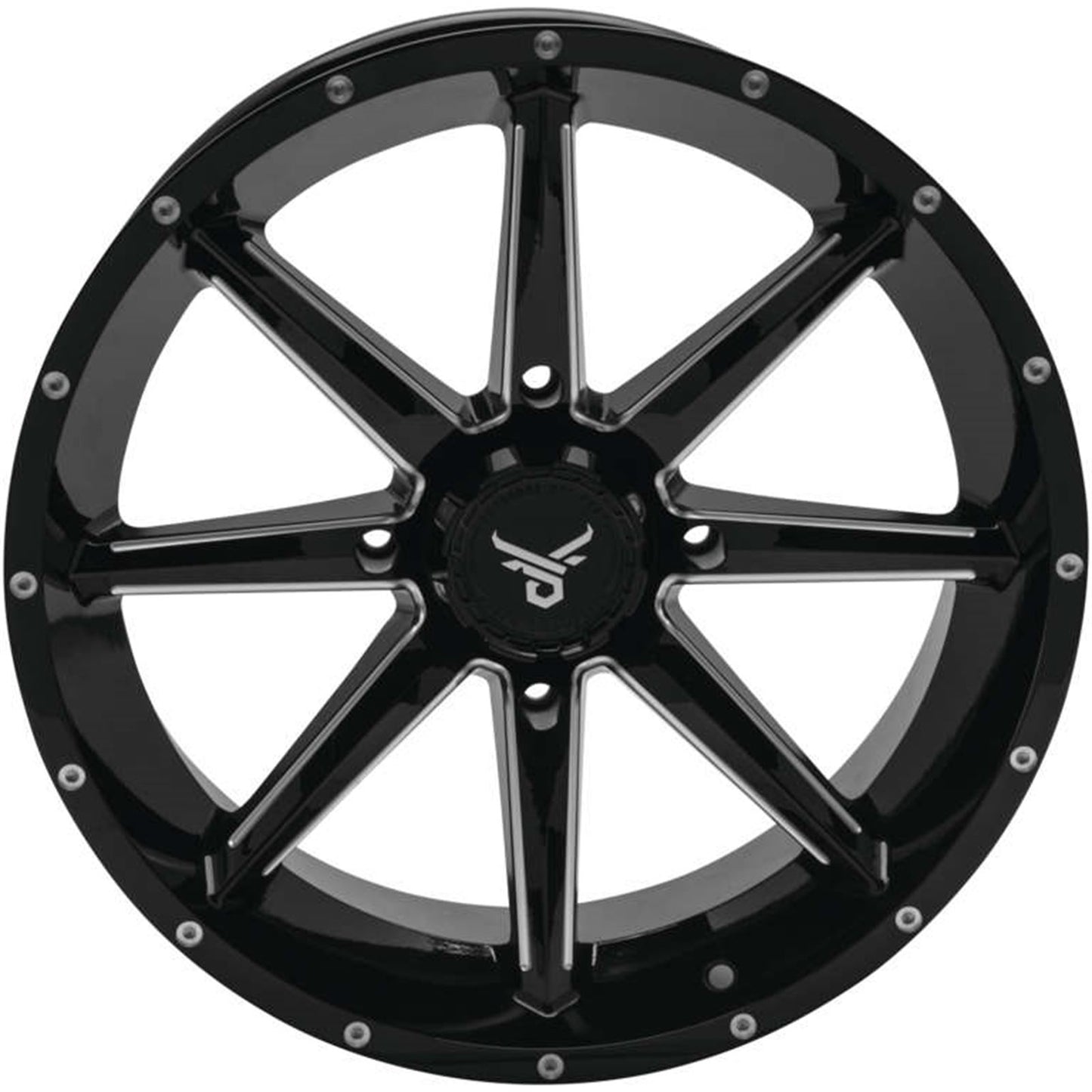 QuadBoss Slicer Wheel 18x7, 4/156, 4+3, Gloss Black/Machined 608589_1060433
