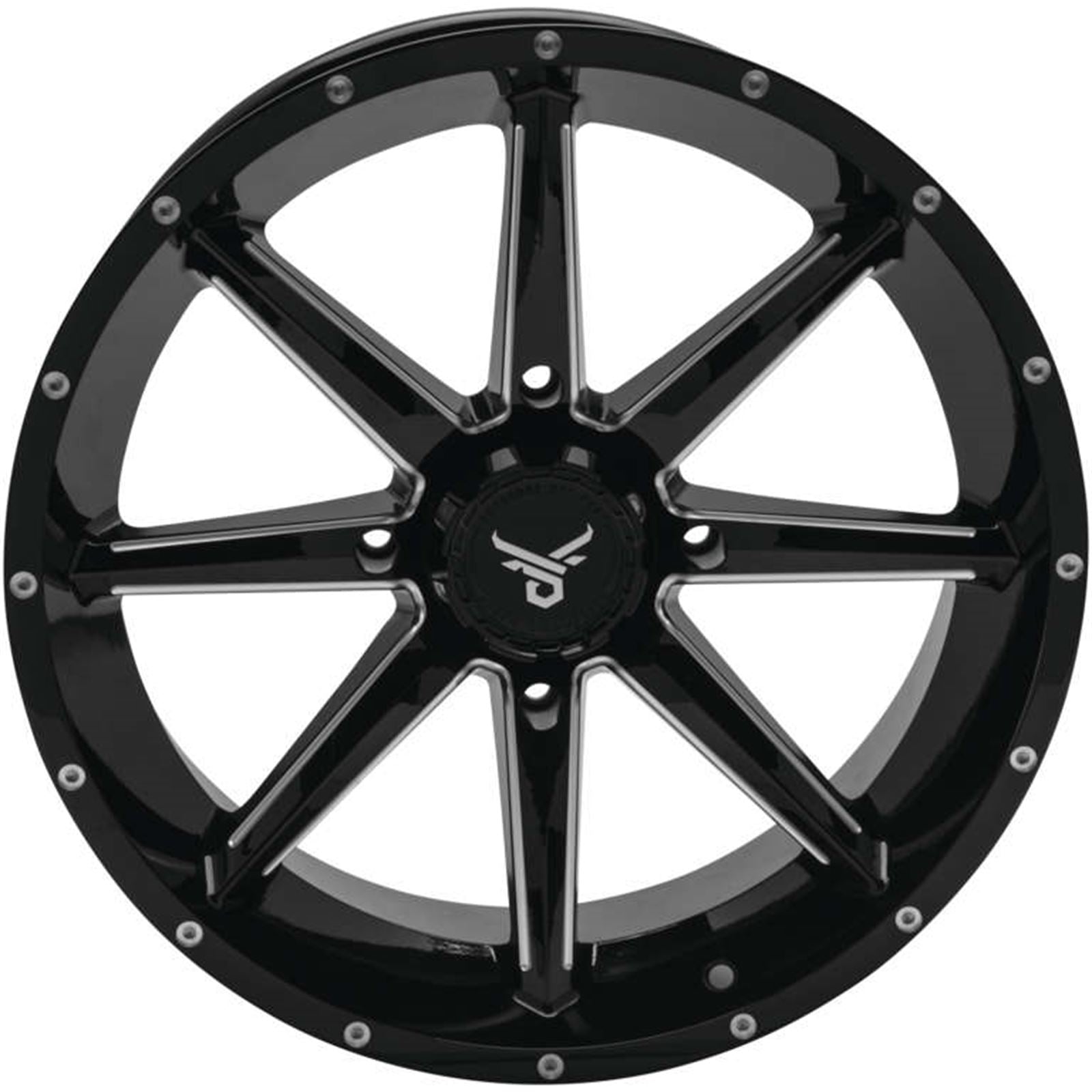 QuadBoss Slicer Wheel 18x7, 4/156, 4+3, Gloss Black/Machined 608589_1060433