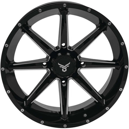 QuadBoss Slicer Wheel 18x7, 4/156, 4+3, Gloss Black/Machined 608589_1060433