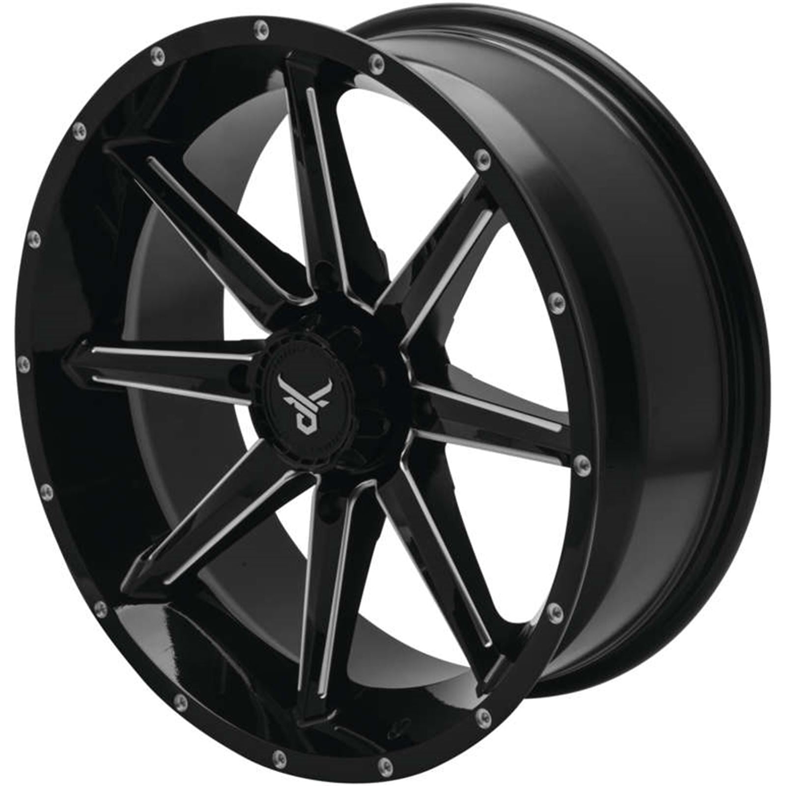 QuadBoss Slicer Wheel 18x7, 4/156, 4+3, Gloss Black/Machined 608589_1060456