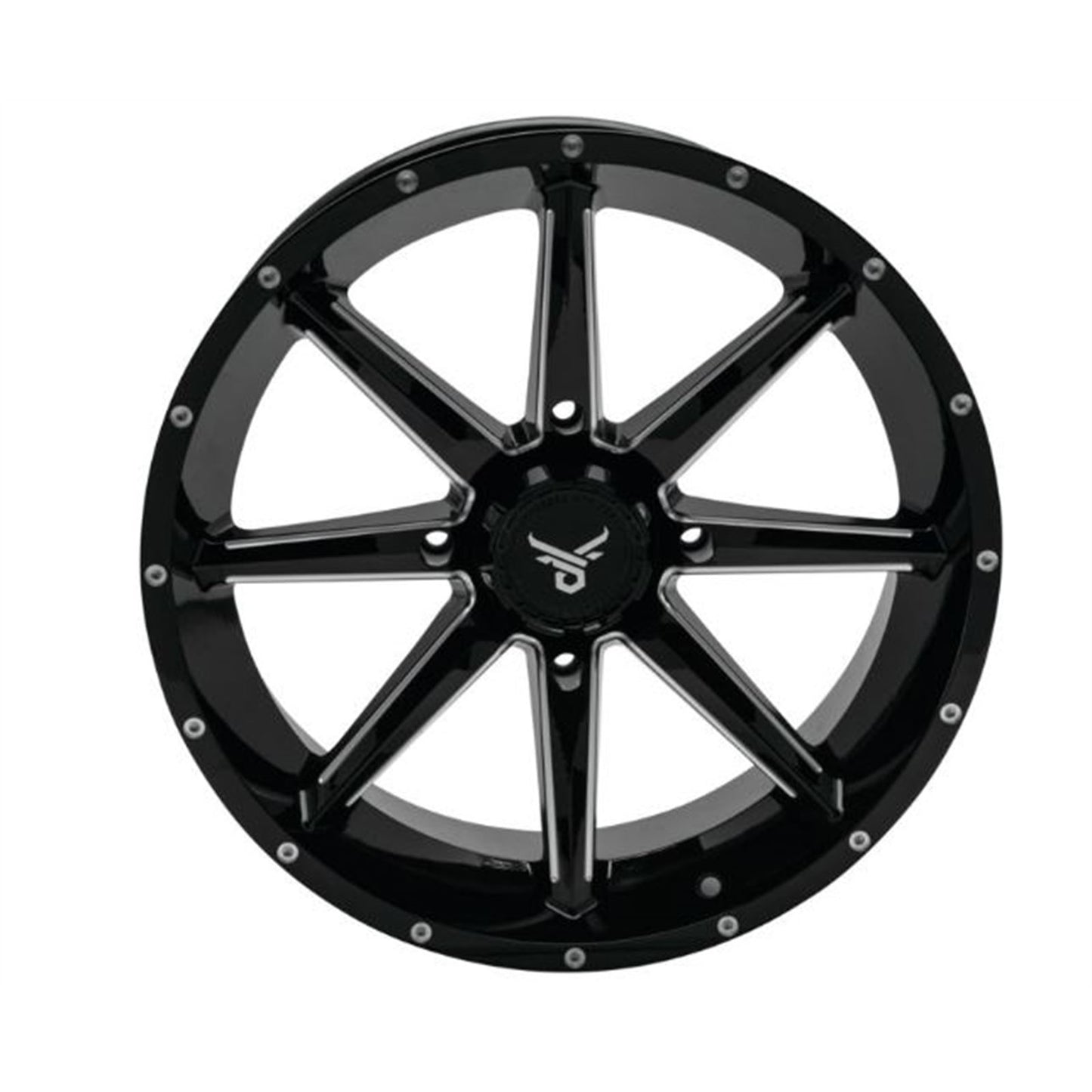 QuadBoss Slicer Wheel 18x7, 4/137, 4+3, Gloss Black/Machined 608590_899269
