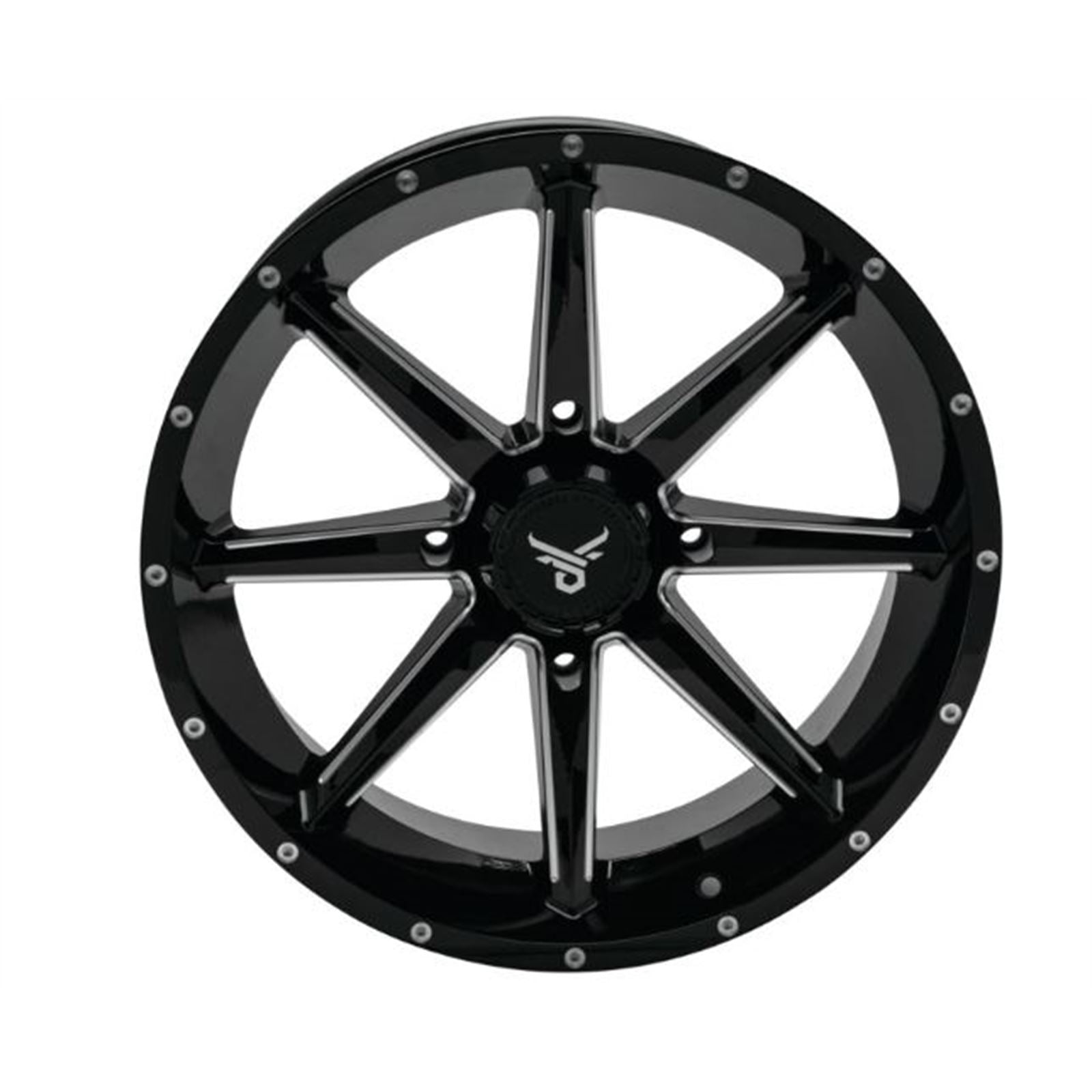 QuadBoss Slicer Wheel 18x7, 4/137, 4+3, Gloss Black/Machined 608590_899269