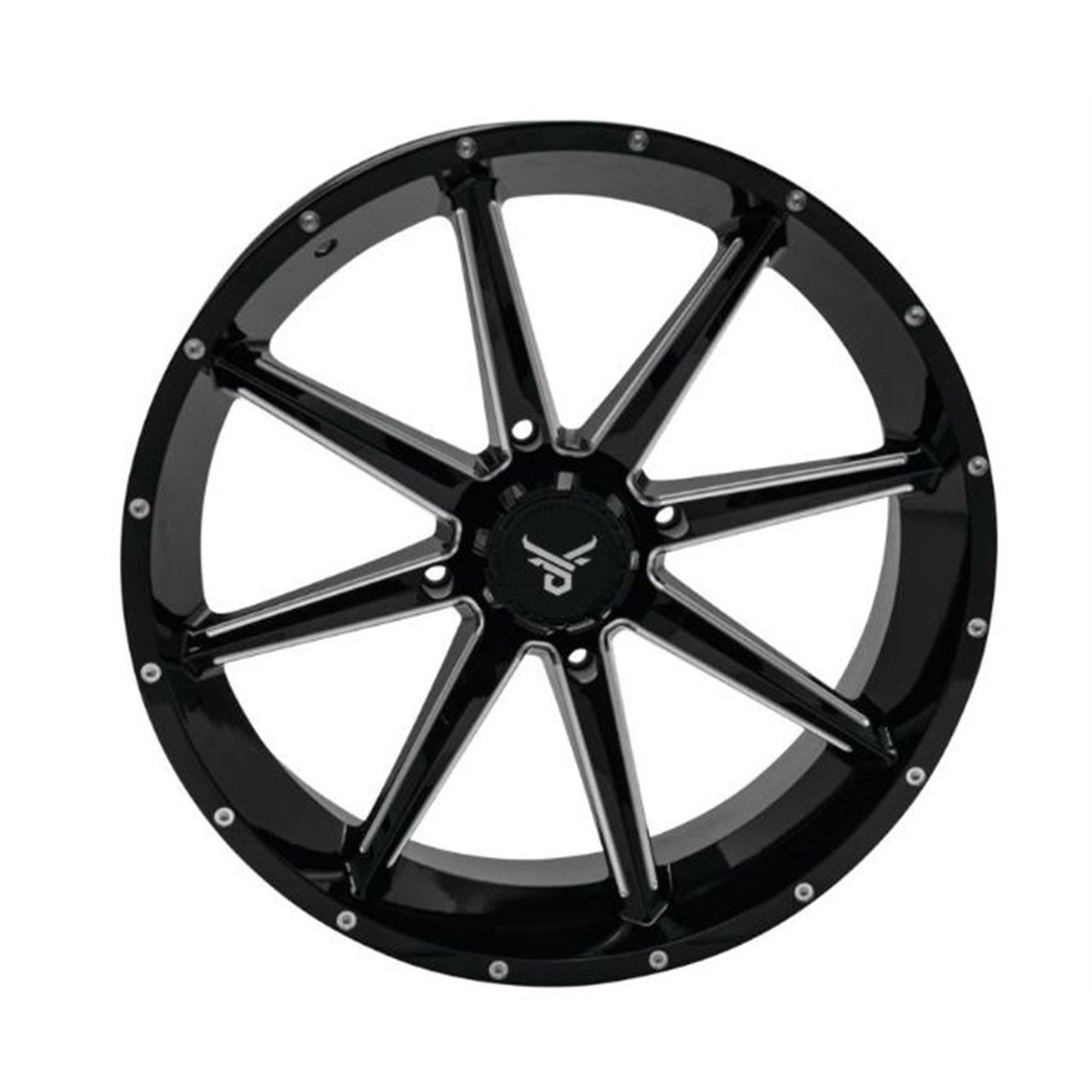 QuadBoss Slicer Wheel 20x7, 4/137, 4+3, Gloss Black/Machined 608592_899270