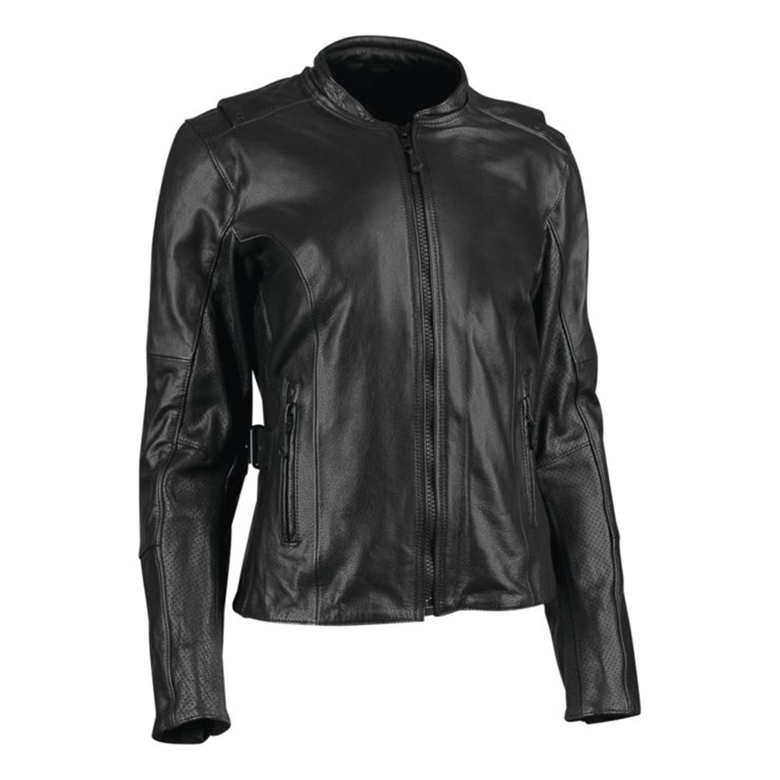 Women's Throttle Body Leather Jacket - Black - 3XL_796180