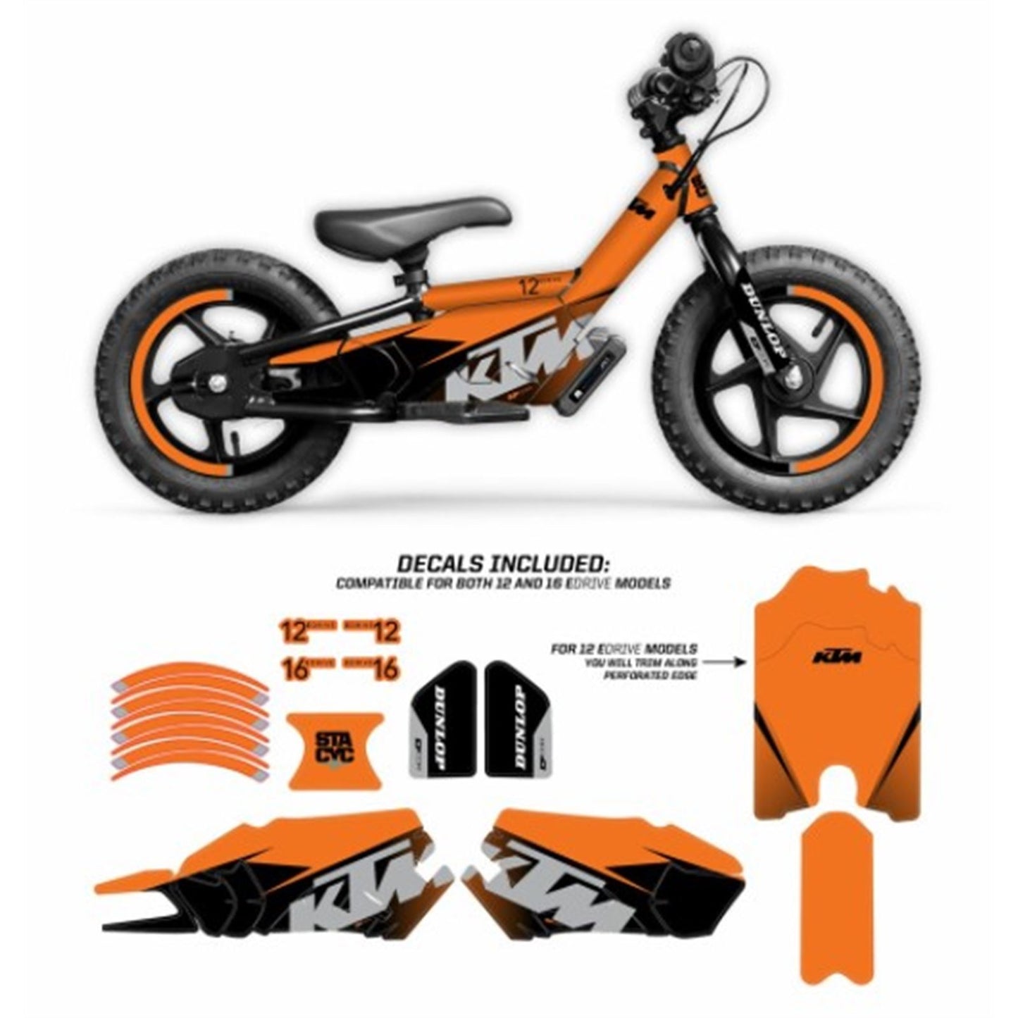 D'Cor Graphic Kit Stacyc for KTM 12" & 16" [MPN: 10-80-205]_860032