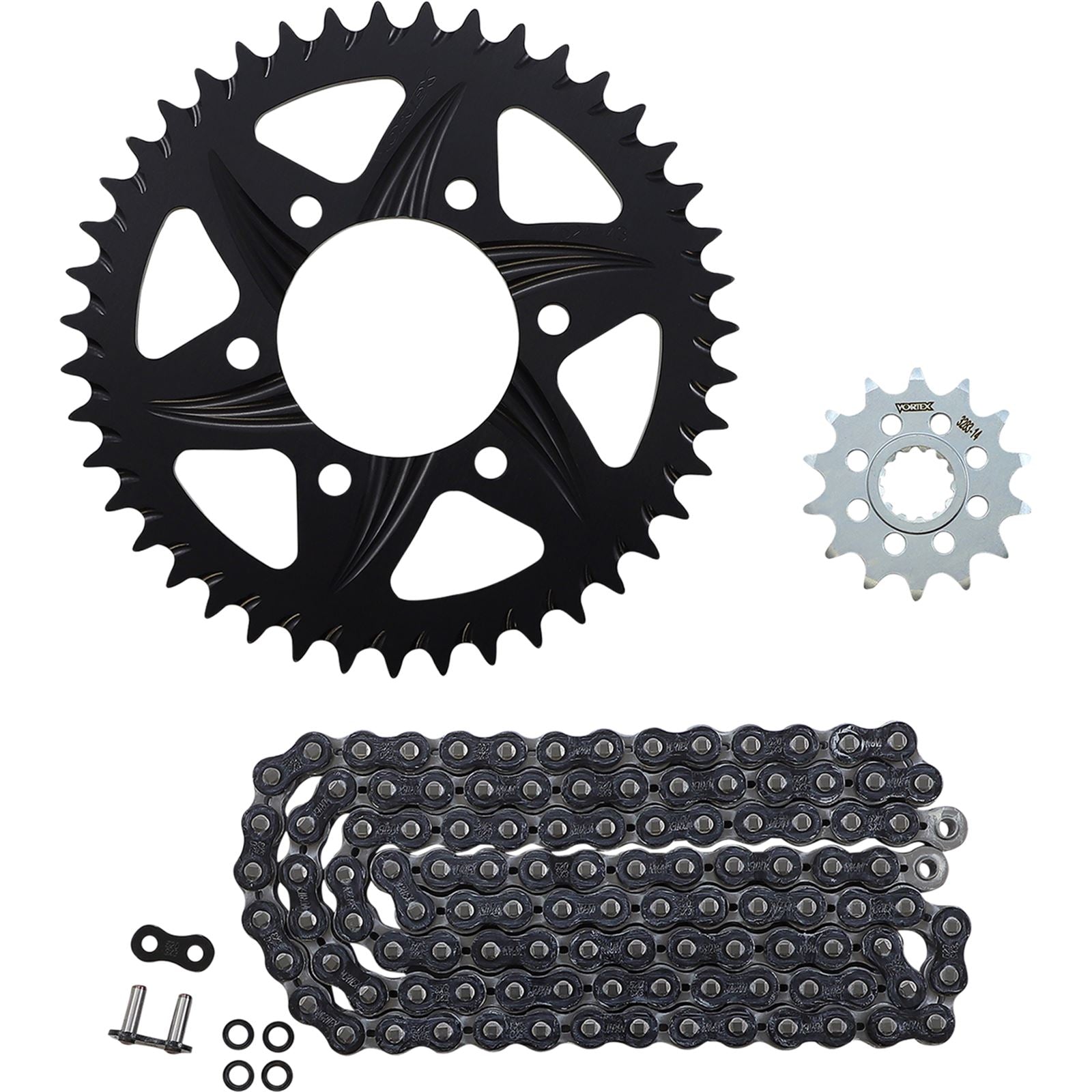 Vortex Chain Kit - Black for Kawasaki	 2019-2021 Ninja ZX-6R CK4214_1092624