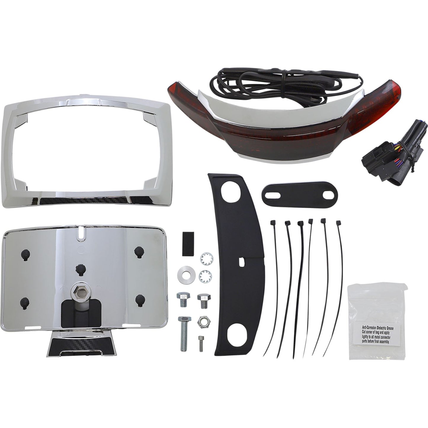 Ciro Taillight/License Plate Frame - Chrome - Red Lens [MPN: 40253]_1092685