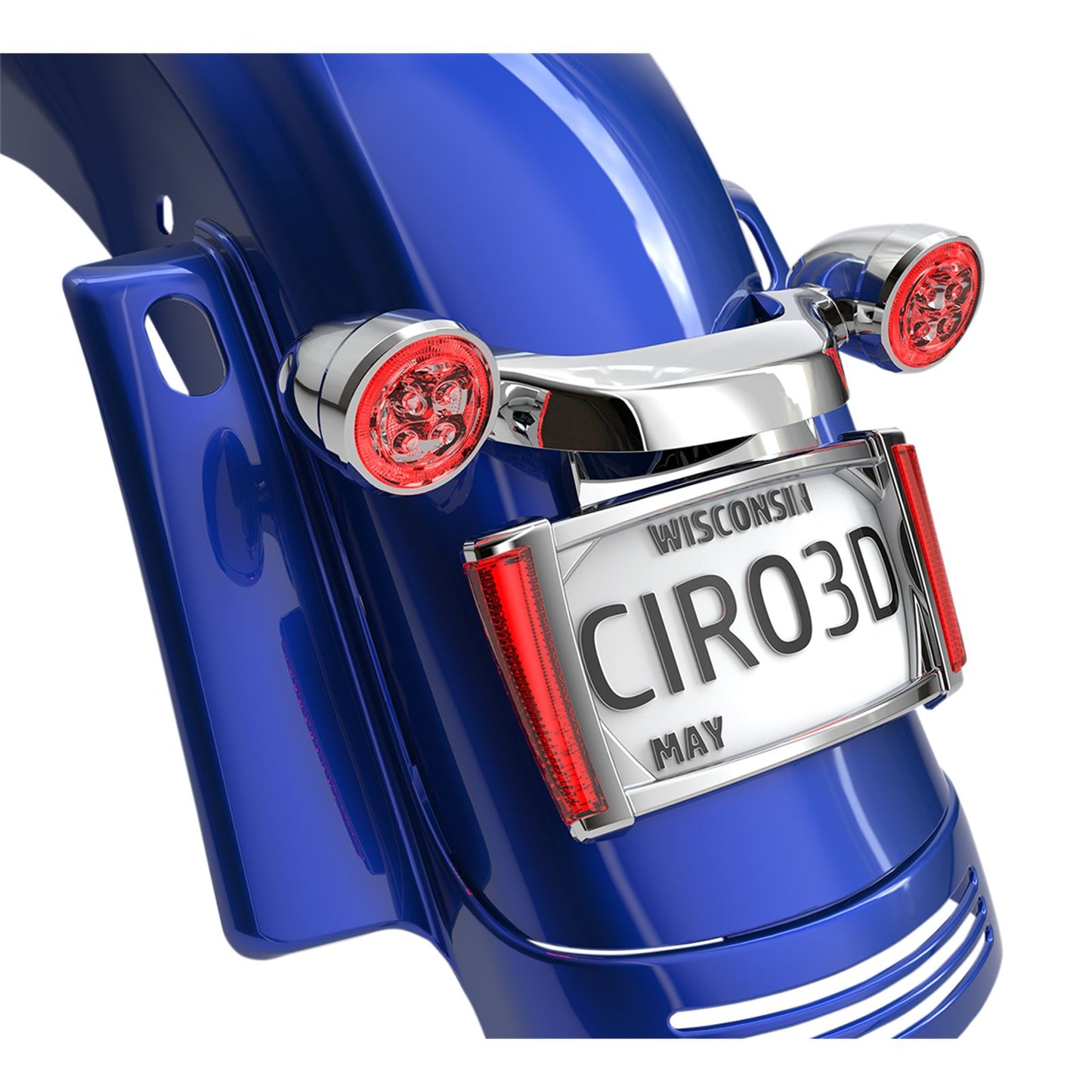 Ciro Lighted License Plate Frame for 14-up Street Glide Style Fender [MPN: 40300]_1092808