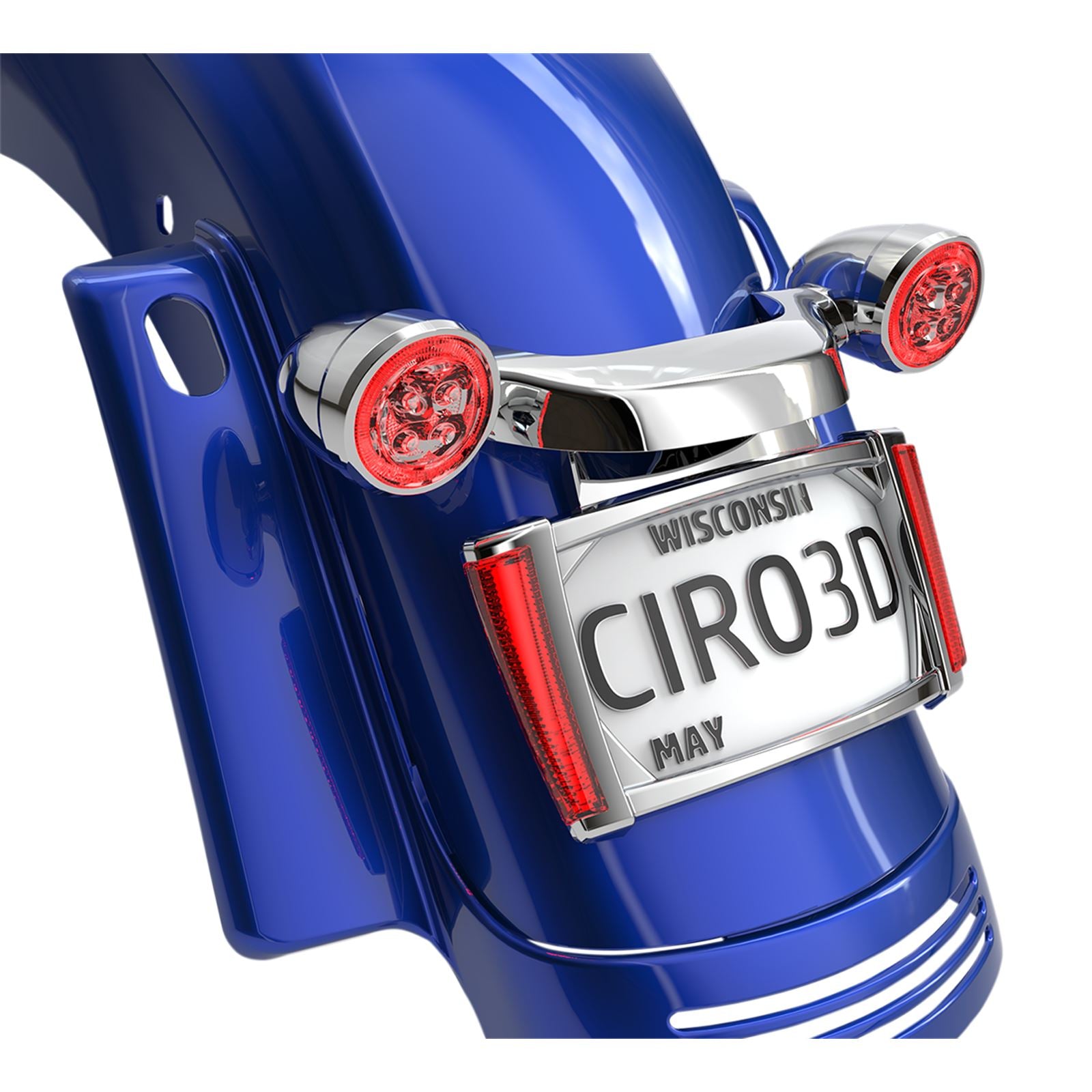 Ciro Lighted License Plate Frame for 14-up Street Glide Style Fender [MPN: 40300]_1092808