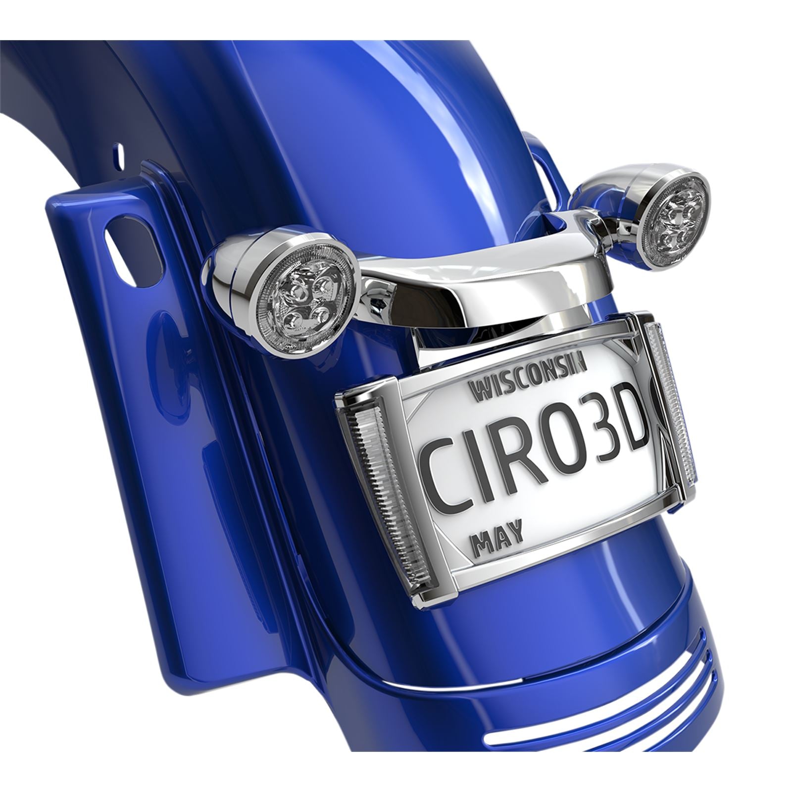Ciro Lighted License Plate Frame for '14-up Street Glide Style Fender [MPN: 40301]_1092935