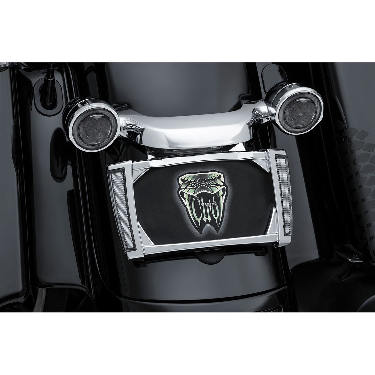 Ciro Lighted License Plate Frame for '14-up Street Glide Style Fender [MPN: 40301]_1092936