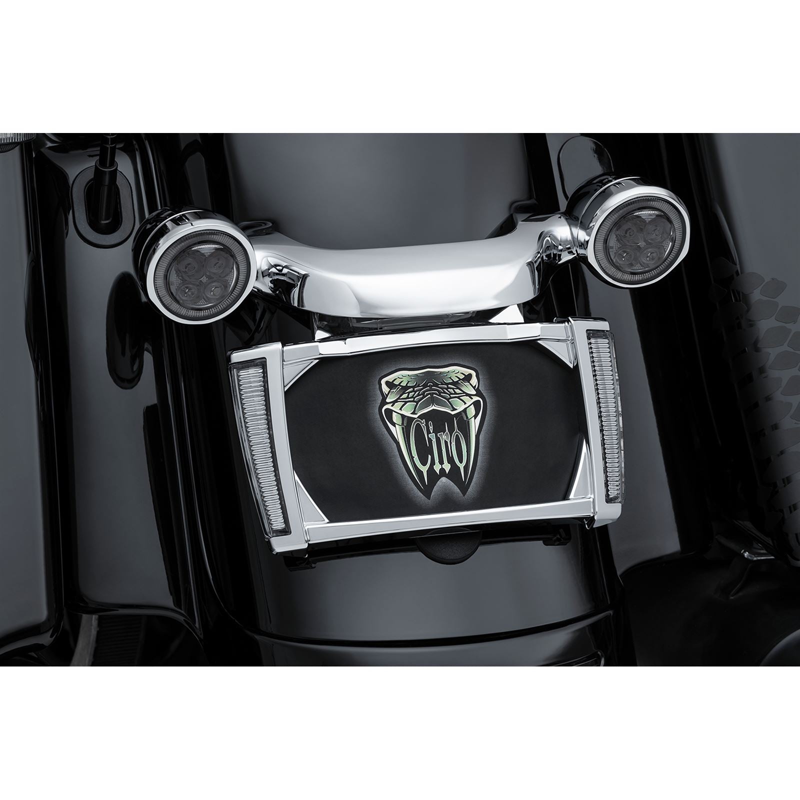 Ciro Lighted License Plate Frame for '14-up Street Glide Style Fender [MPN: 40301]_1092936