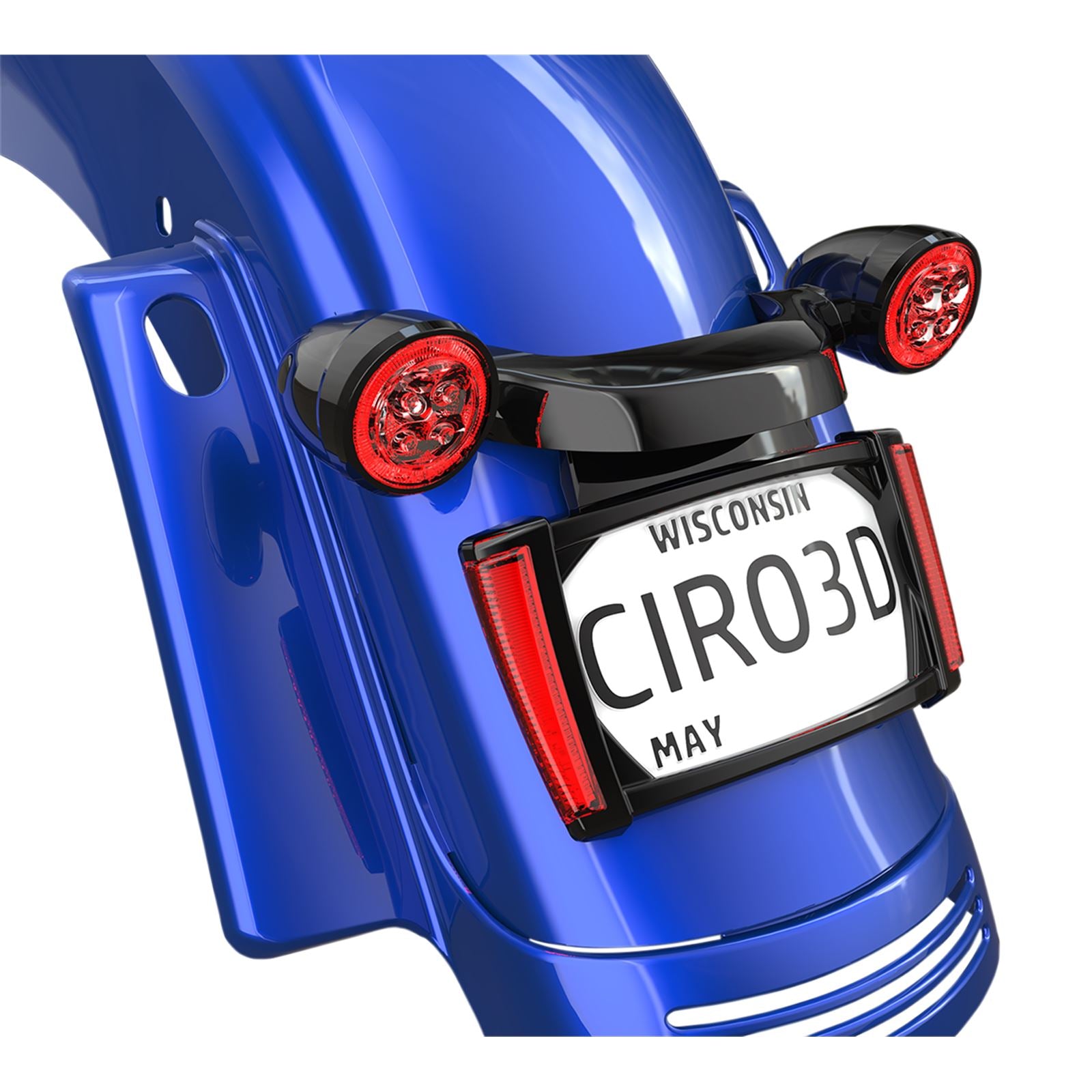 Ciro Lighted License Plate Frame for '14-up Street Glide Style Fender [MPN: 40302]_1092941