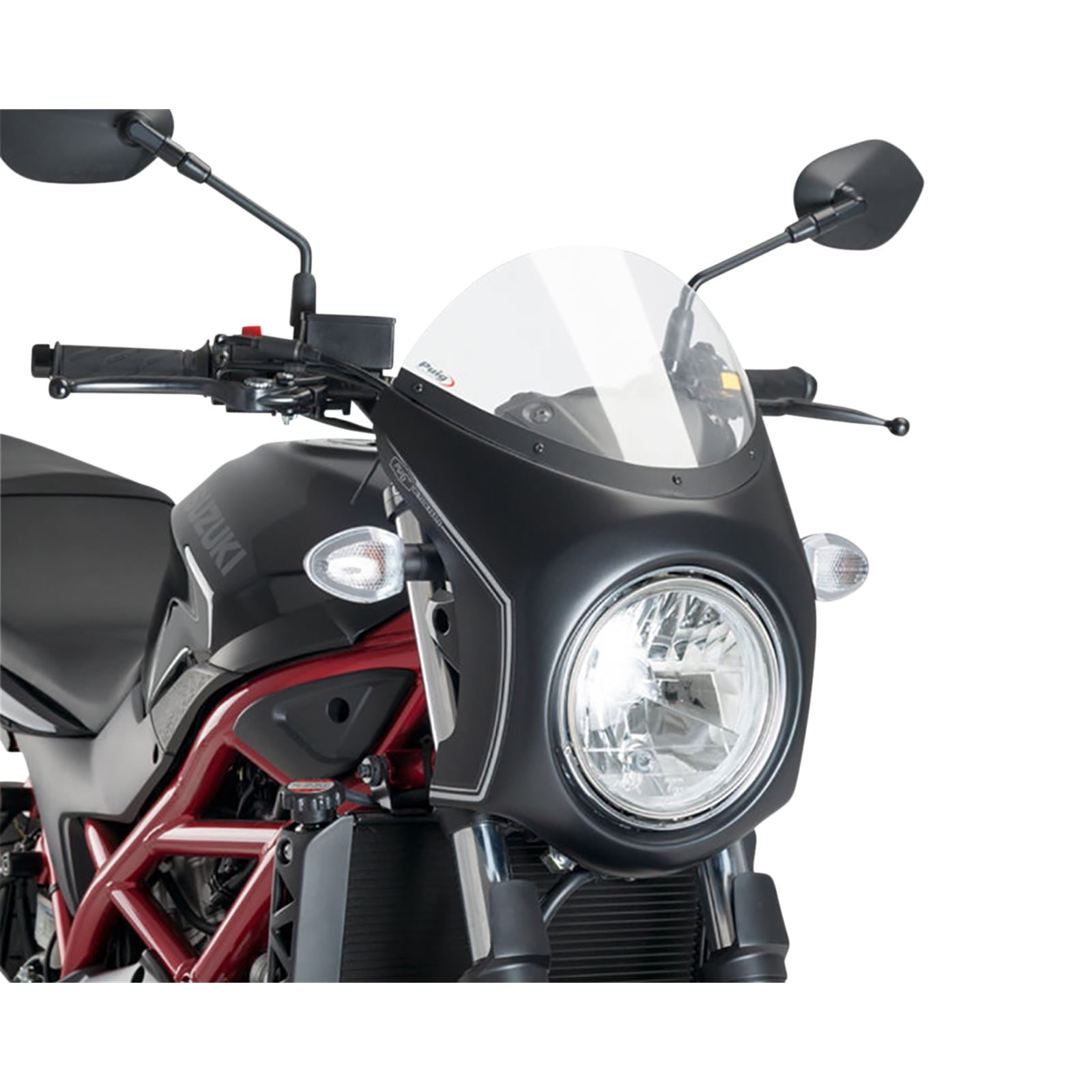 Puig Semi-Fairing - Black - Clear Screen 3169W_1092913