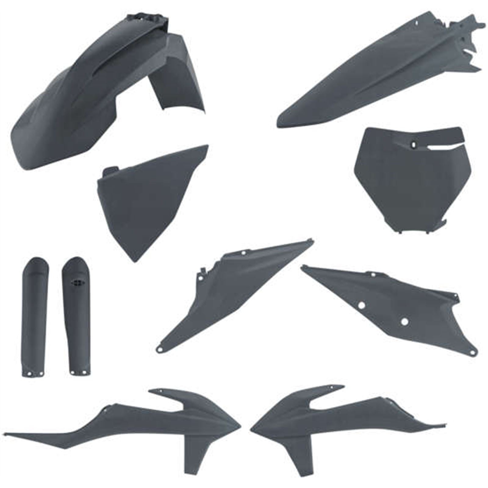 Acerbis Standard Replacement Body Kit - Gray/Metallic for Gas Gas/ Husqvarna/ KTM [MPN: 2726497297]_1060872