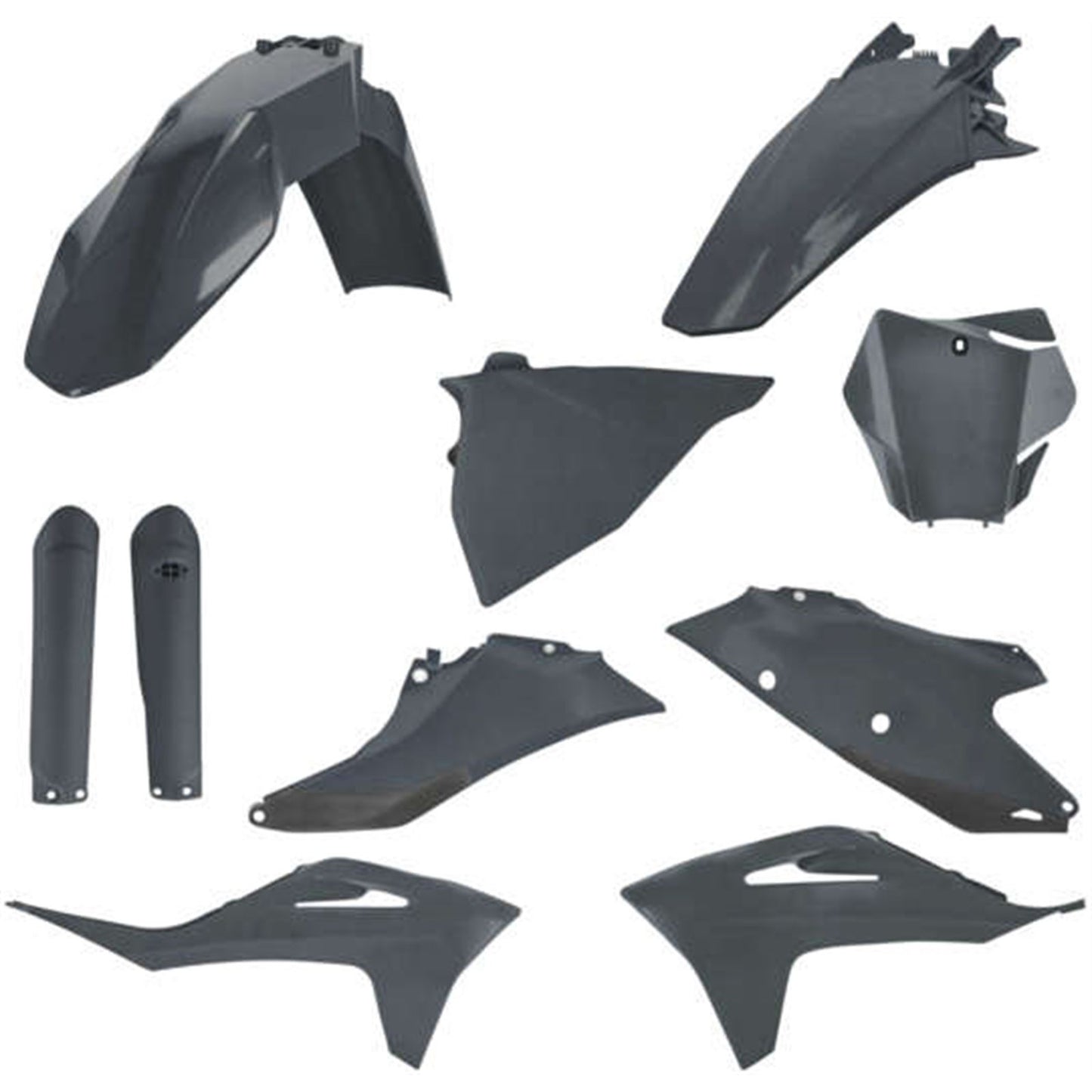 Acerbis Standard Replacement Body Kit - Gray/Metallic - GasGas 2872797297_1062536