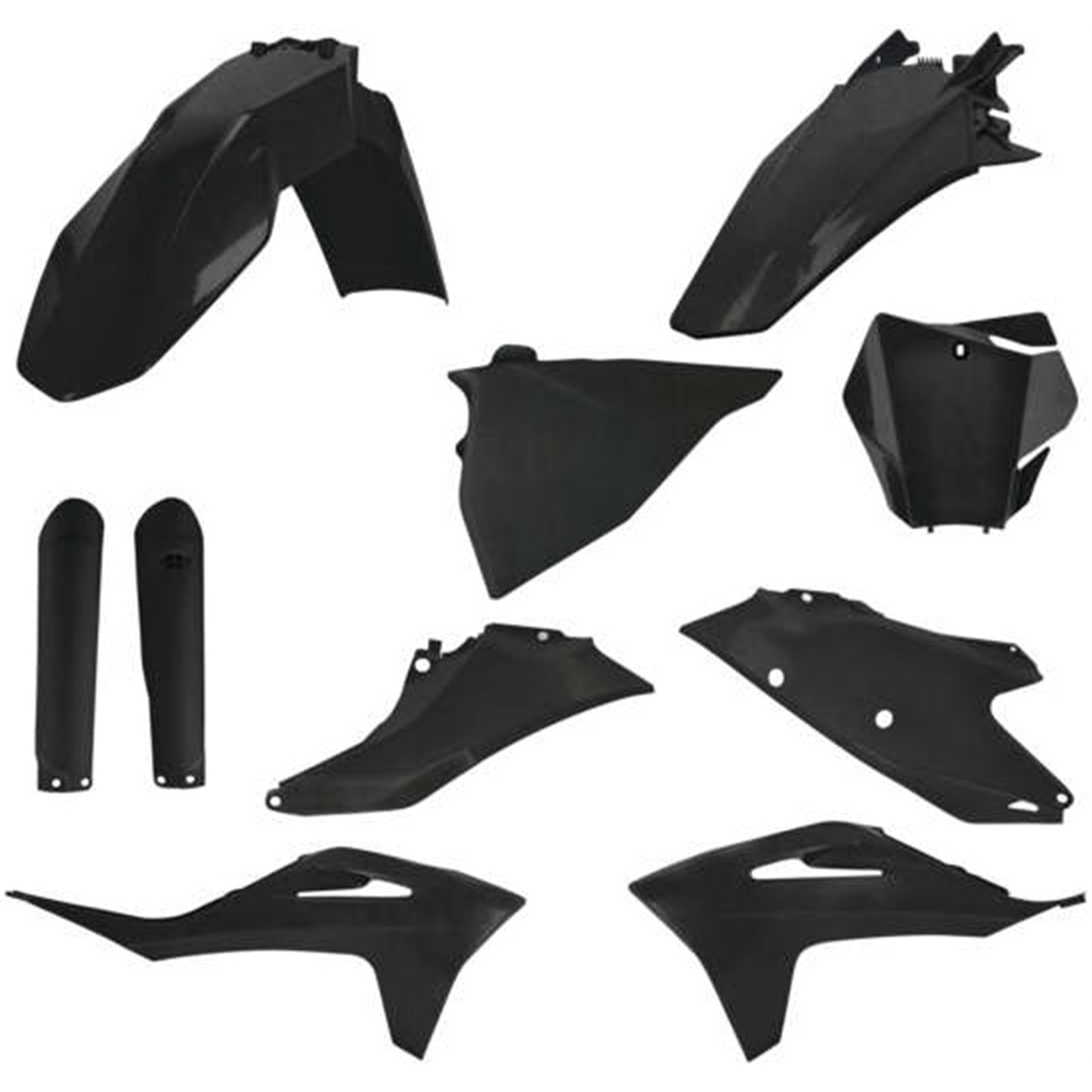 Acerbis Standard Replacement Body Kit - Black/Metallic - GasGas 2872797440_1060655