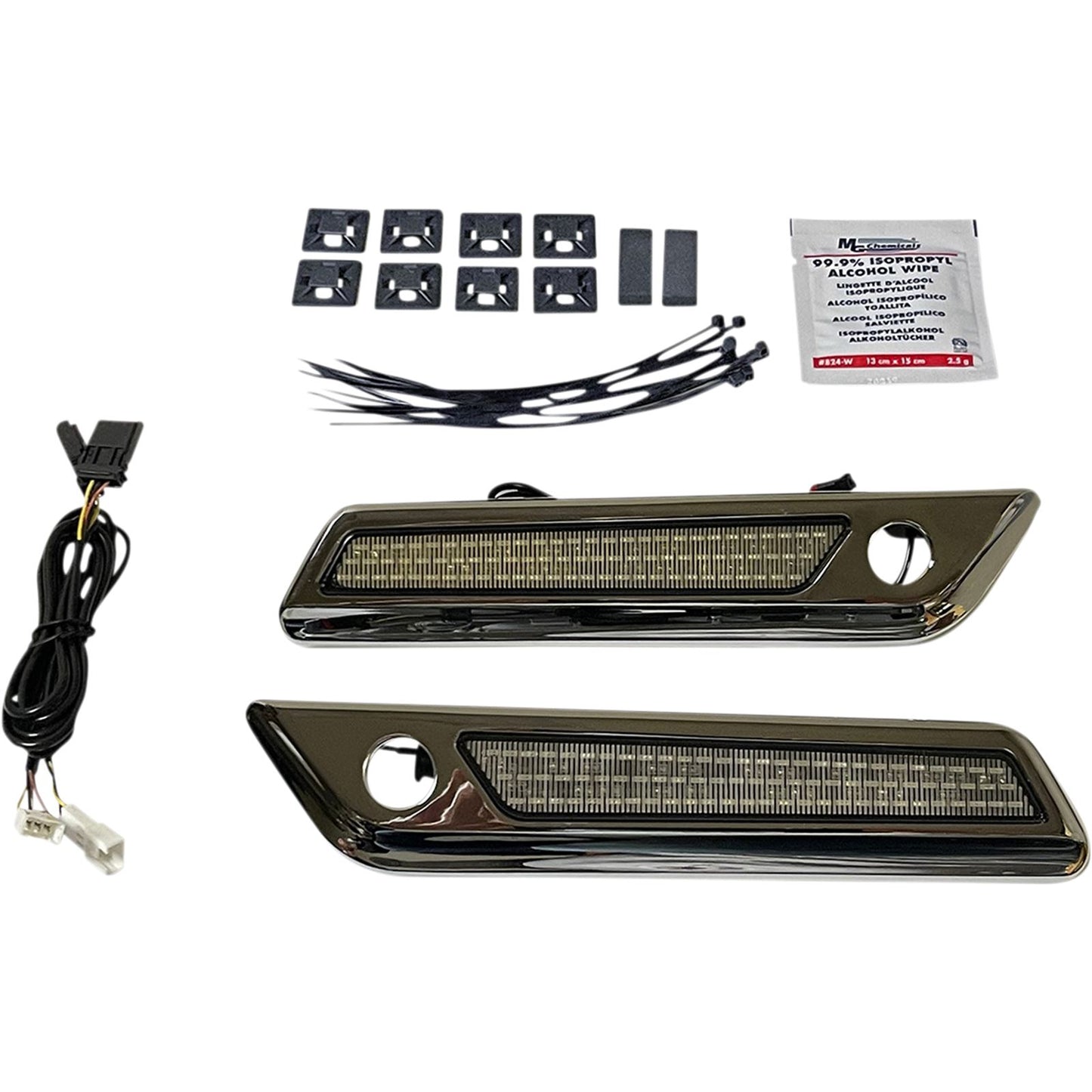 Custom Dynamics Hinge Light - Saddlebag - Smoke - Chrome CD-SBL-BCM-SC_1092965