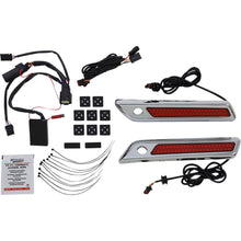 Custom Dynamics Latch Light - Saddlebag - Dual Color - Red - Chrome CD-SBL-DC-RC_1092969