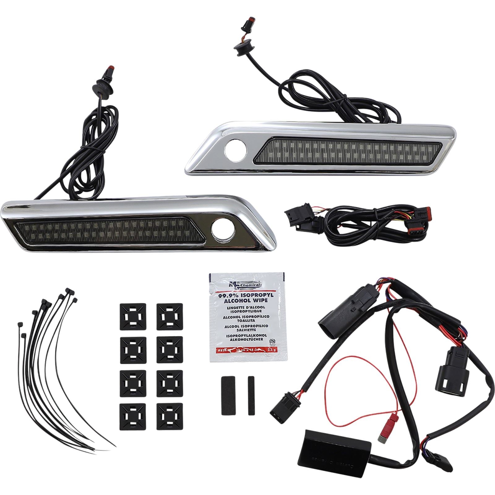 Custom Dynamics Latch Light - Saddlebag - Dual Color - Smoke - Chrome CD-SBL-DC-SC_1092972