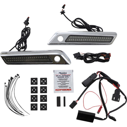 Custom Dynamics Latch Light - Saddlebag - Dual Color - Smoke - Chrome CD-SBL-DC-SC_1092972