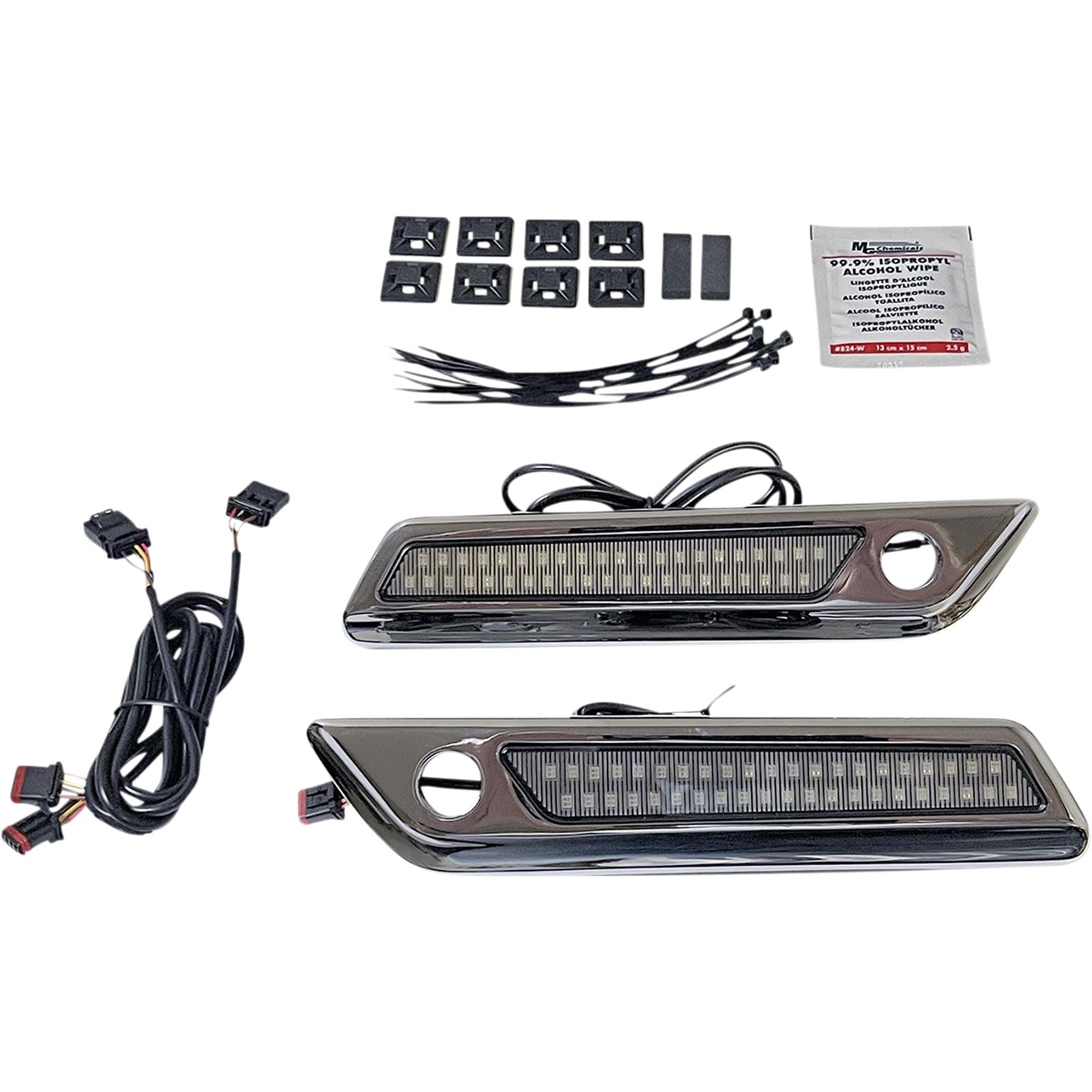 Custom Dynamics Latch Light - Saddlebag - Dual Color - Smoke - Chrome CD-SBL-DC-SC_1092975