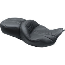 Mustang Motorcycle Products One-Piece Deluxe Touring Seat - Black/Metal Stitching 79006GM_1100007