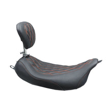 Mustang Motorcycle Products Wide Tripper™ Solo Seat - W/Backrest - Black - Red Stitching 79727AB_900179