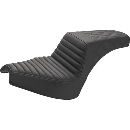 Saddlemen Step Up Seat - Driver Tuck and Roll/Passenger Lattice Stitch - Black I21-04-176_1058949