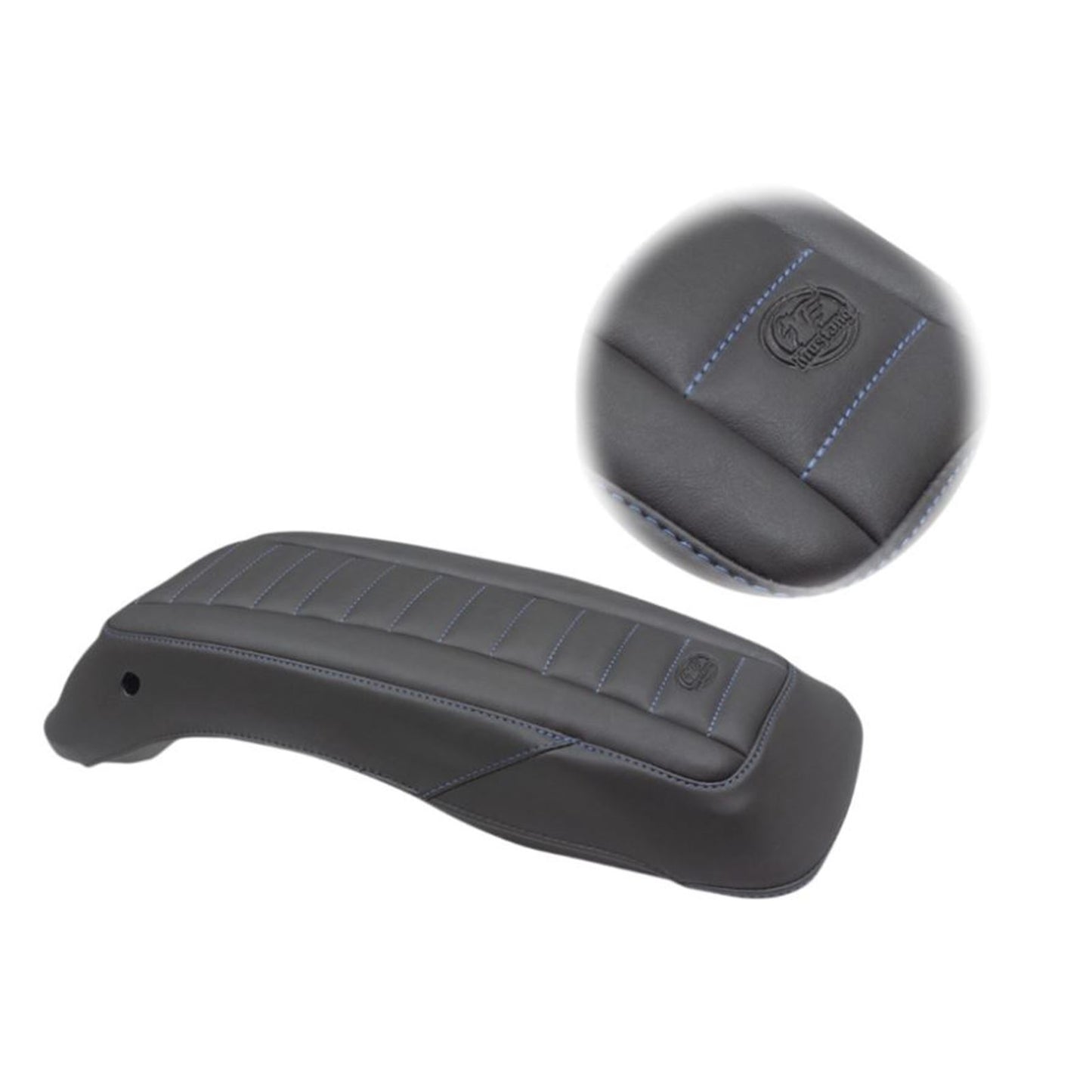 Mustang Motorcycle Products Saddlebag Lid Covers - Black/Blue - '14-'21 FL 77640SB_900189