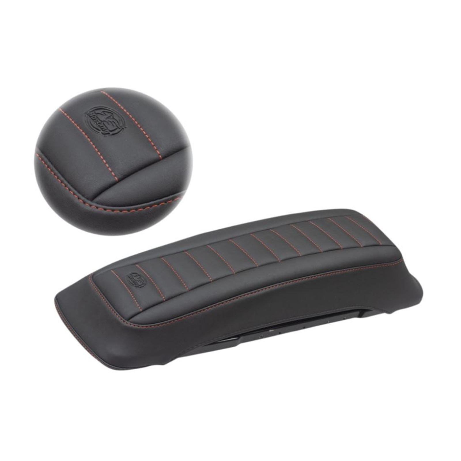 Mustang Motorcycle Products Saddlebag Lid Covers - Black/Red - '93-'13 FL 77637AB_900190