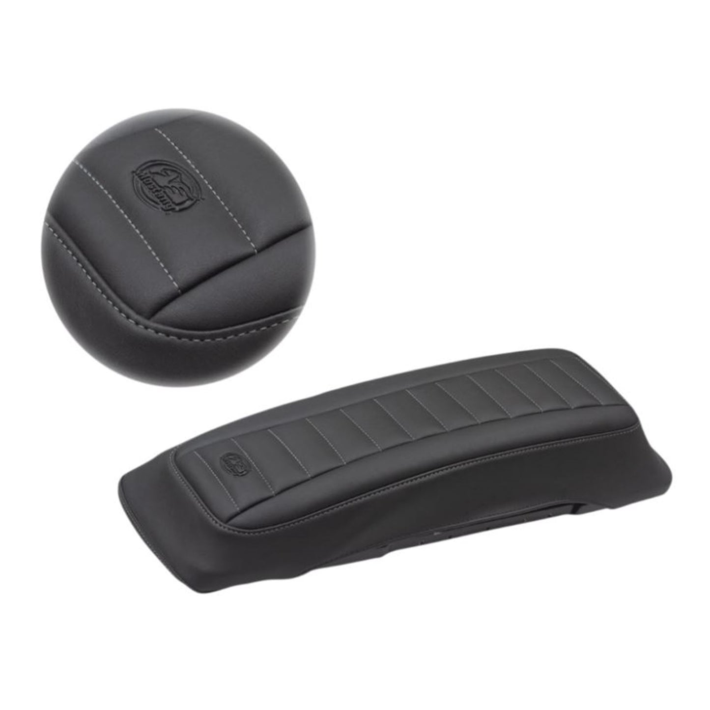 Mustang Motorcycle Products Saddlebag Lid Covers - Black/Gunmetal Gray - '93-'13 FL 77637GM_900192