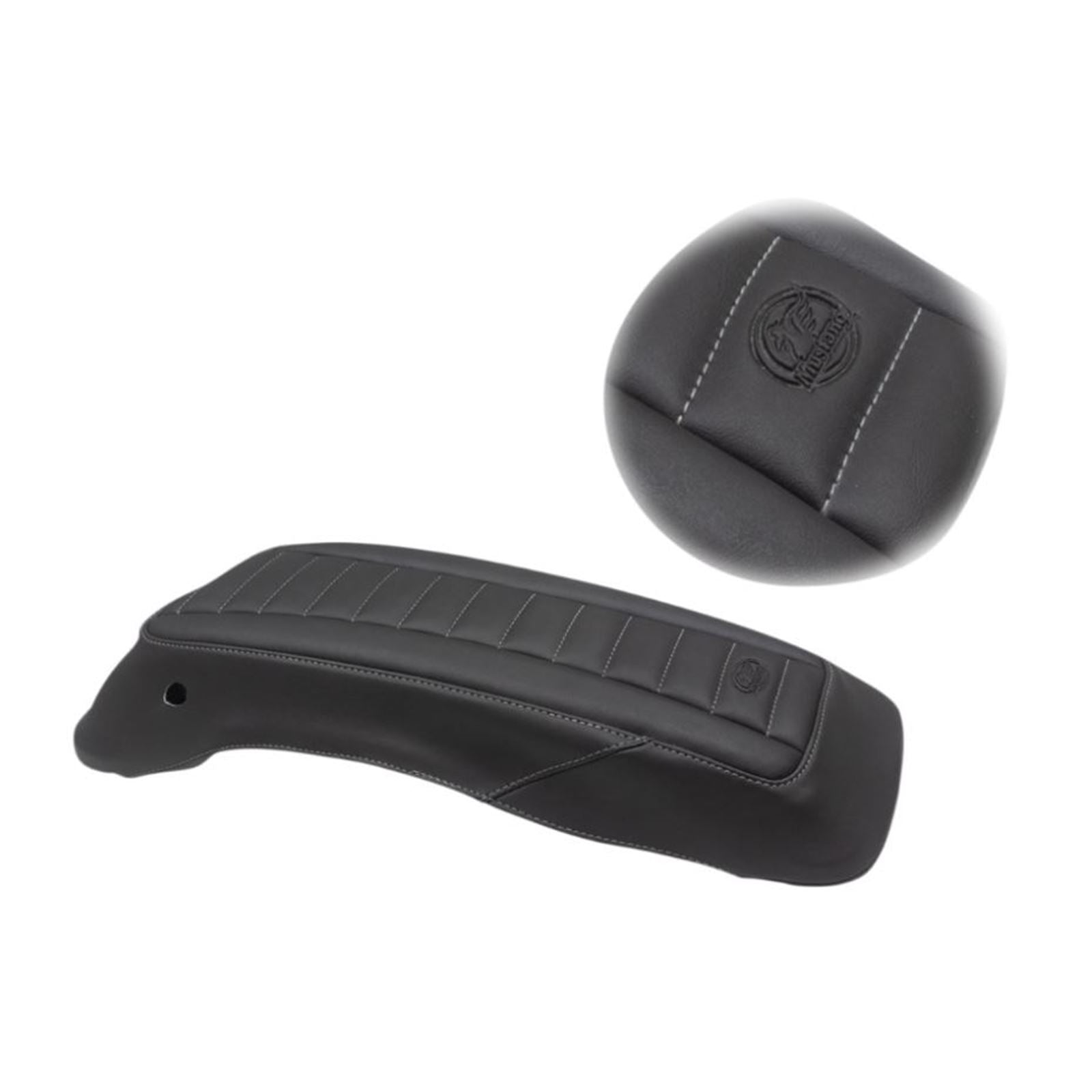 Mustang Motorcycle Products Saddlebag Lid Covers - Black/Gunmetal Gray - '14-'21 FL 77640GM_900193