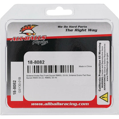 All Balls Sintered Brake Pads - Front for Suzuki 18-8082_910220