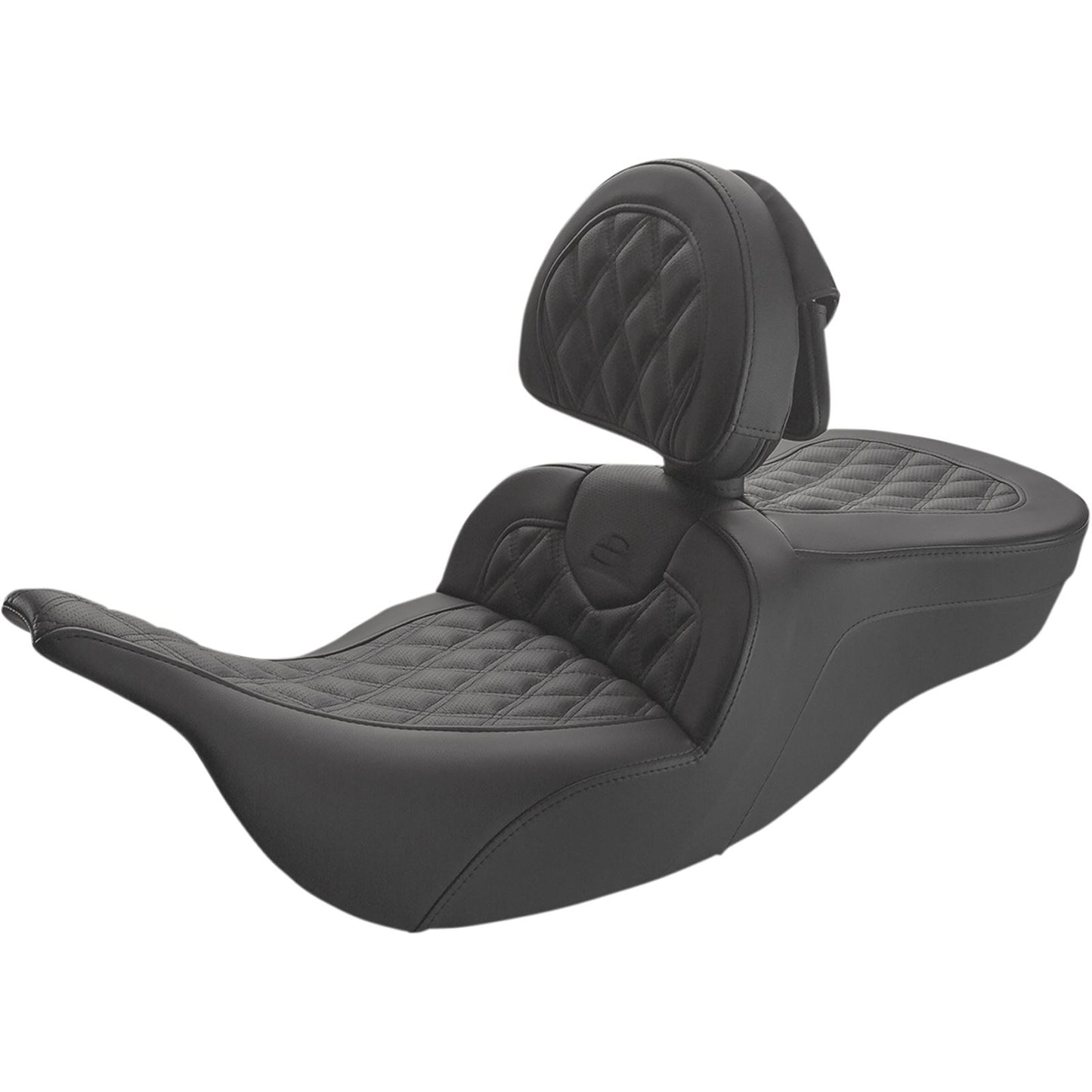Saddlemen Roadsofa™ Lattice Stitched Seat - With Driver Backrest - Black [MPN: 897-07-182BR]_859200