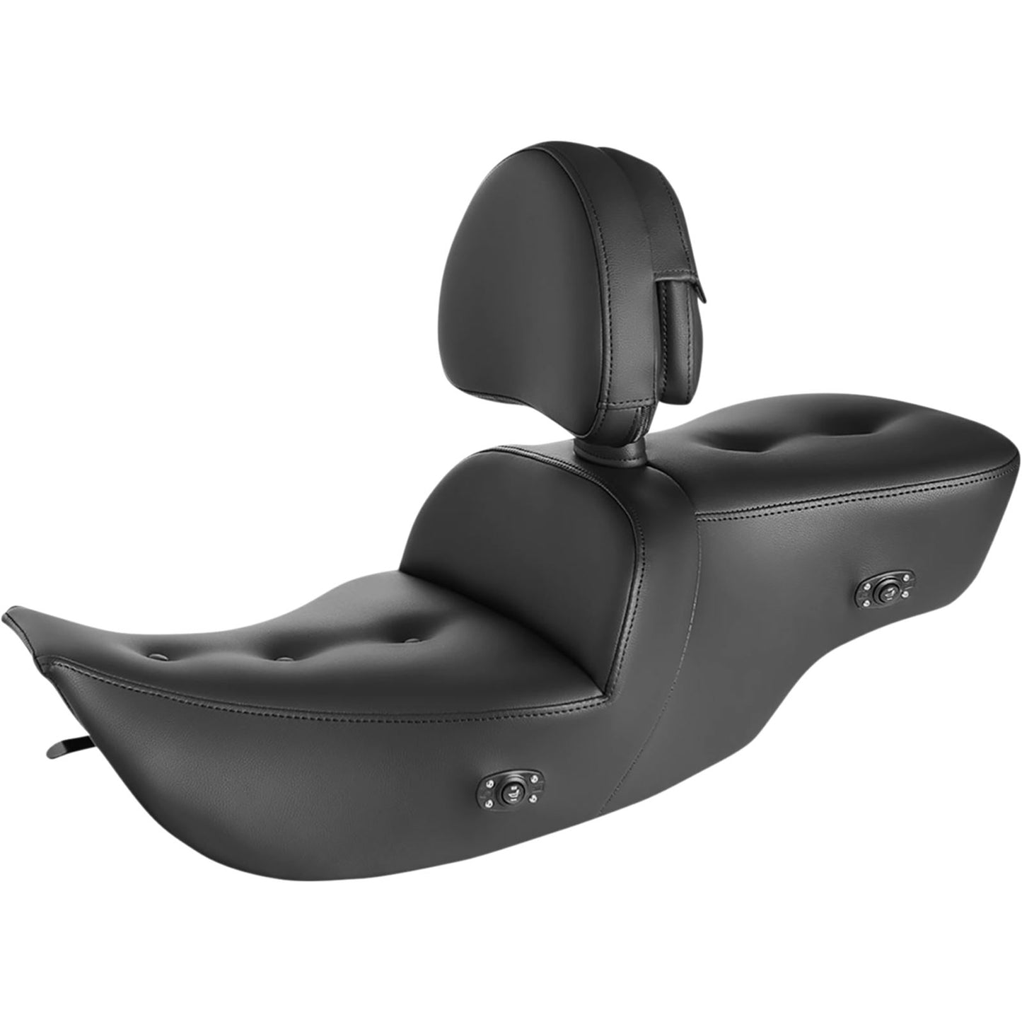Saddlemen Roadsofa™ Pillow Top Seat - With Driver Backrest - Heater - Black 897-07-181BRHC_1058955