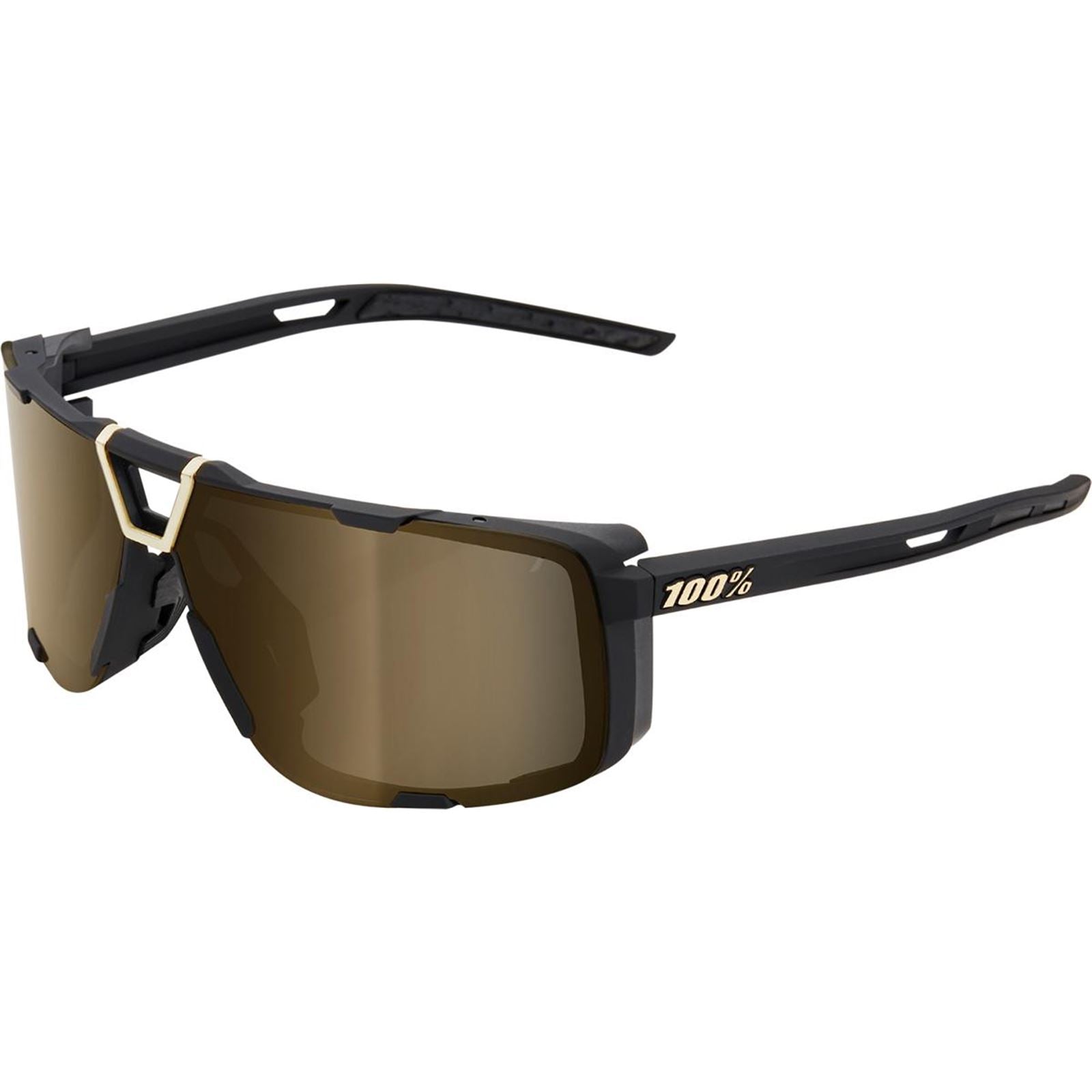 100% Eastcraft Sunglasses - Soft Tact Black - Gold Mirror Lens 61045-258-01_1769166